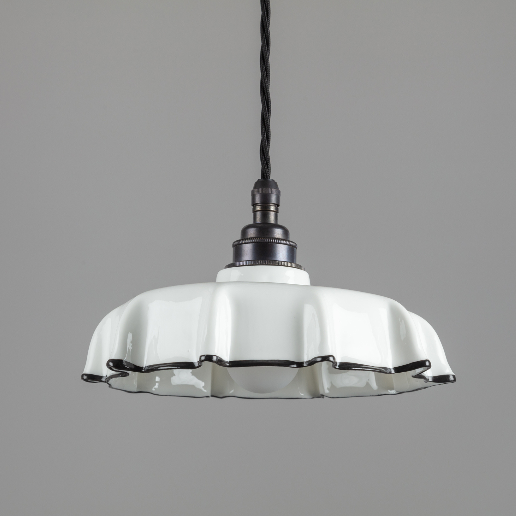 New Campbell Black Hand-painted Trim Pendant