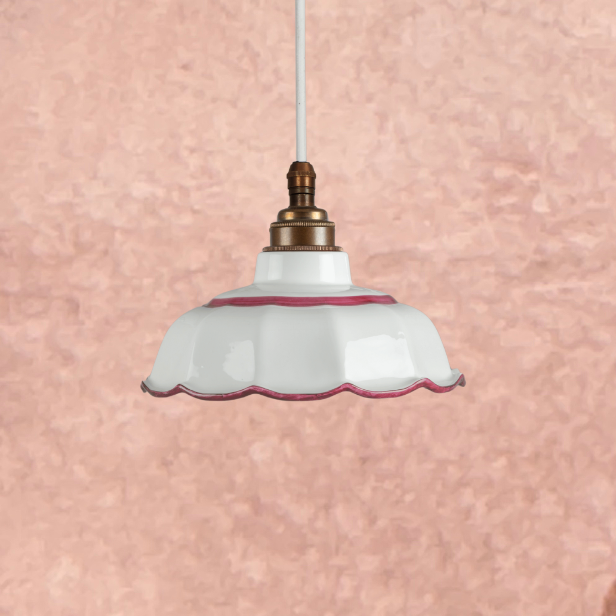 Avalon Claret Hand-painted Trim Pendant