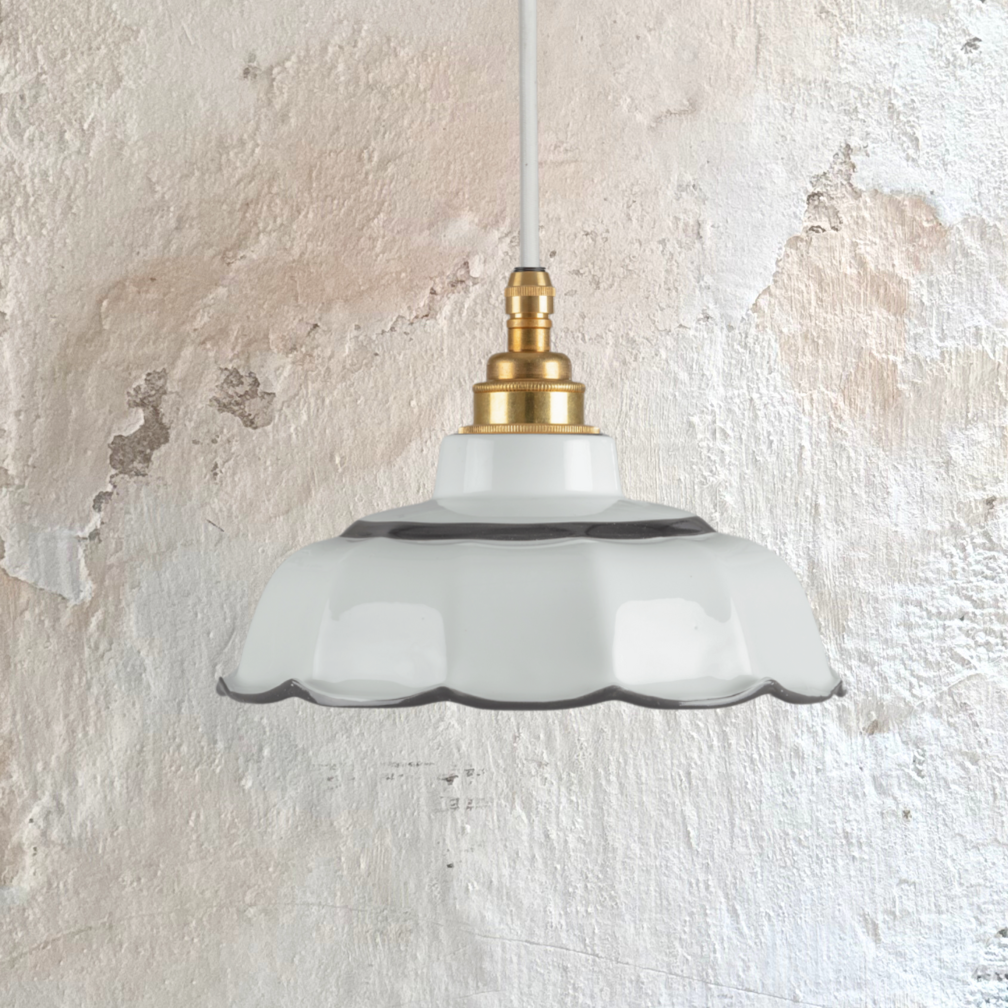 Avalon Black Hand-painted Trim Pendant