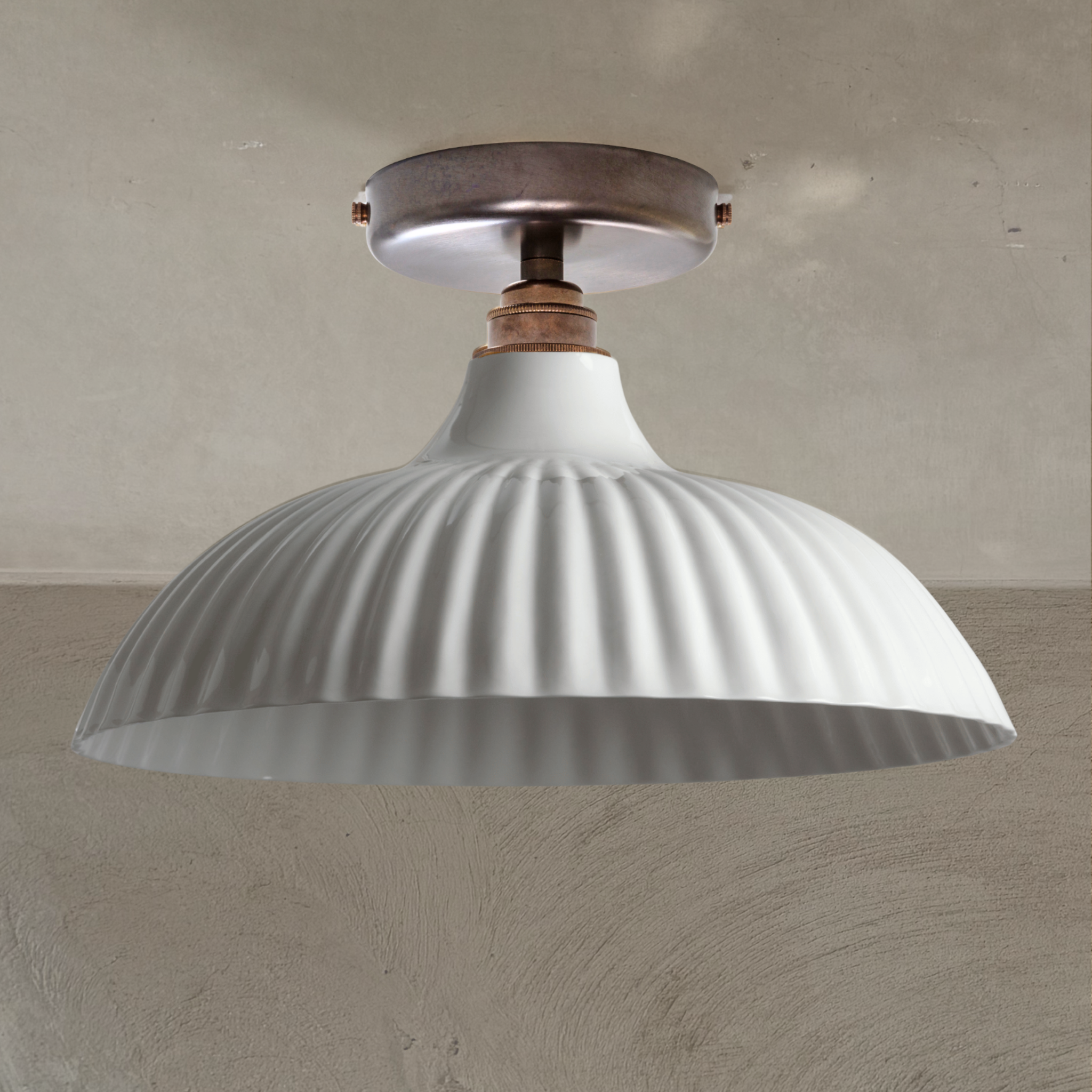 Rialto White Flush Mount Light