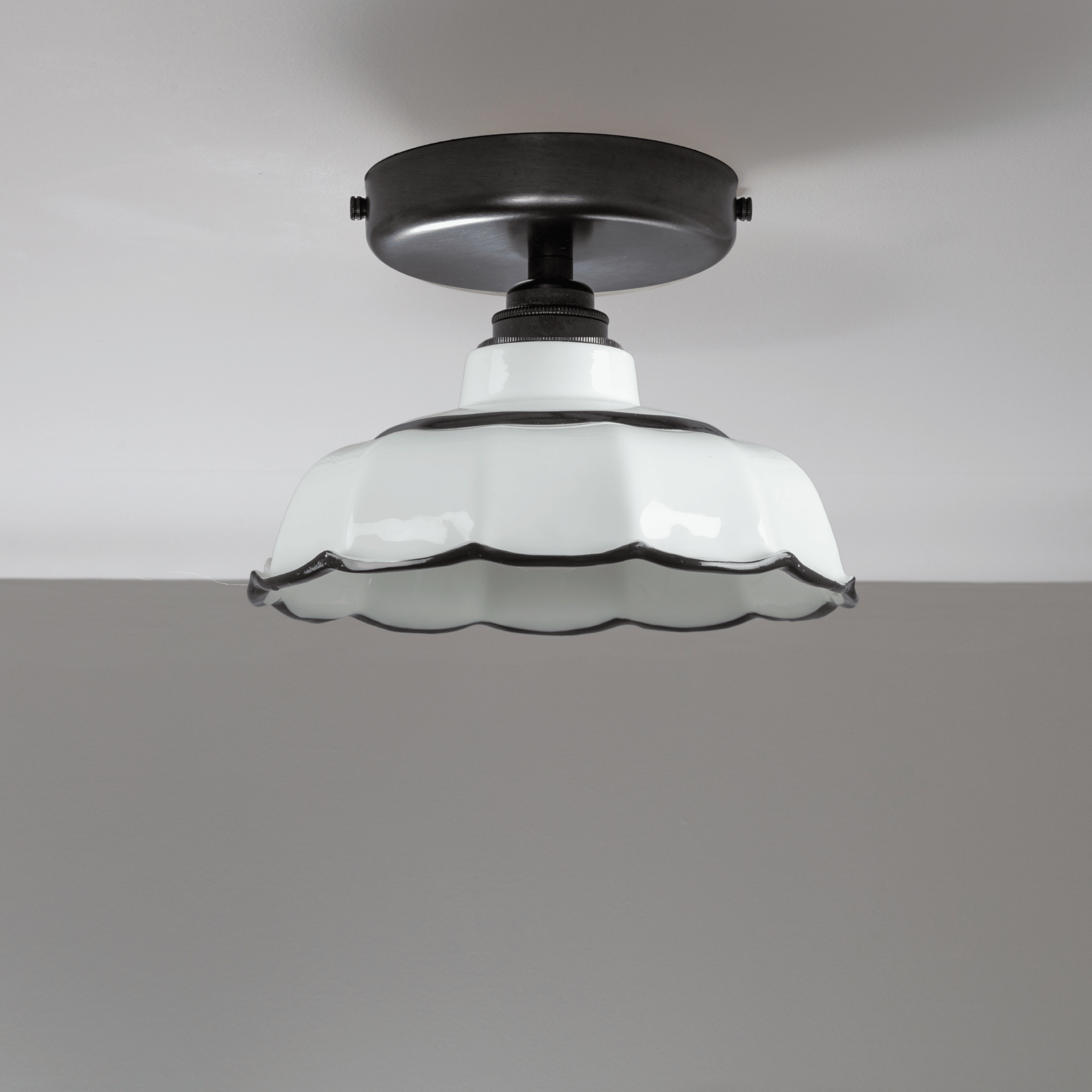 BATHROOM Avalon Hand-painted Trim Flush Mount Light