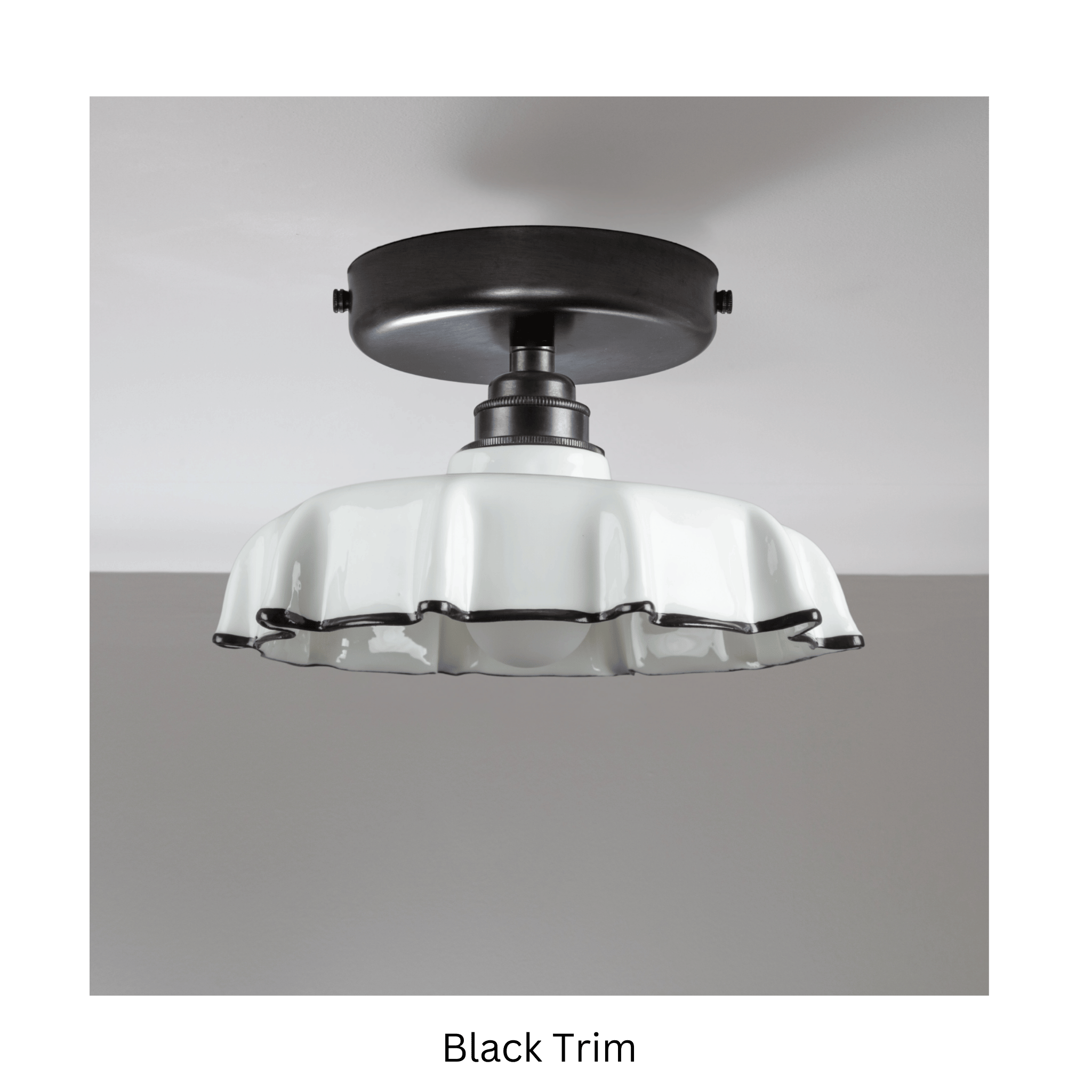 BATHROOM Campbell Hand painted Trim Flush Mount Light