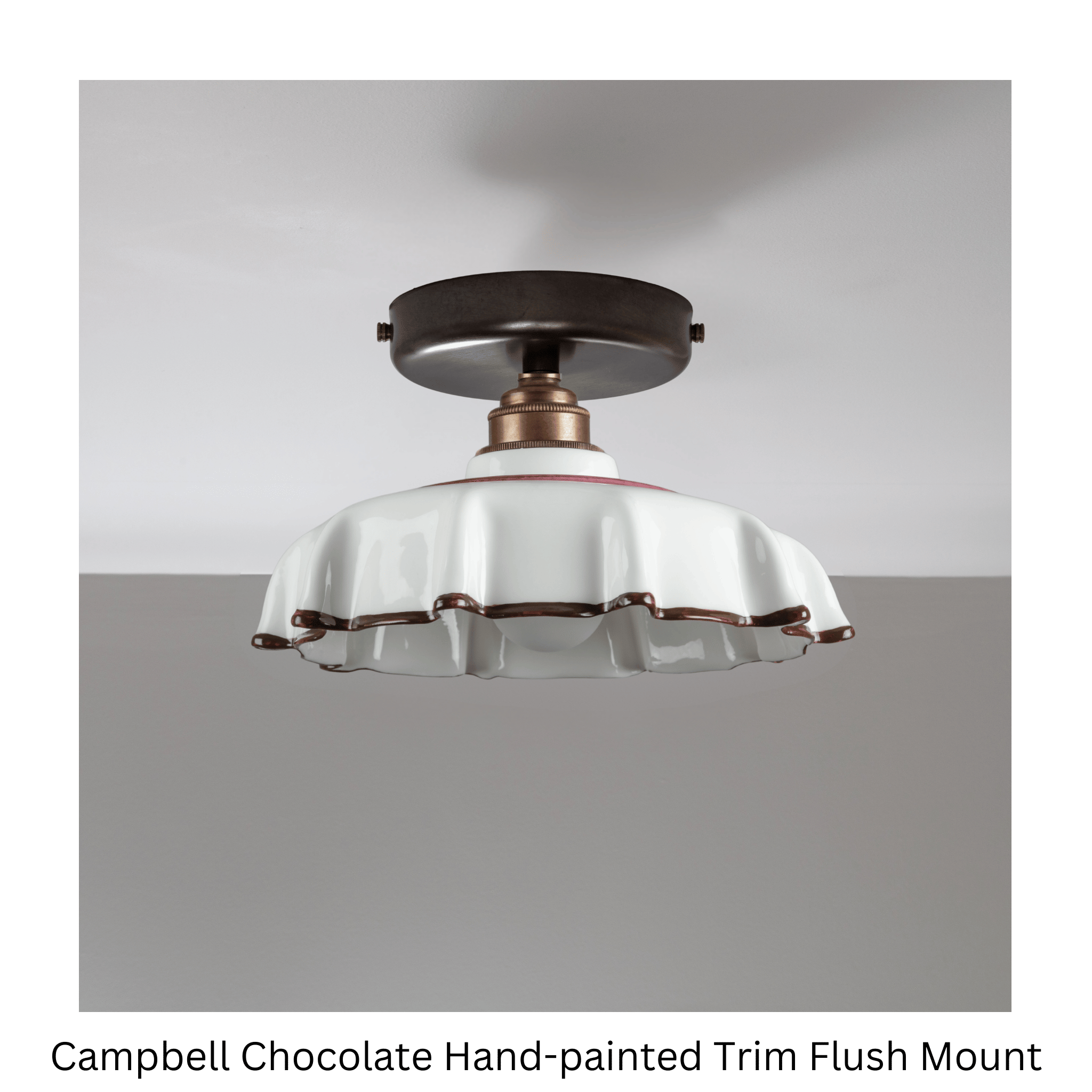 BATHROOM Campbell Hand painted Trim Flush Mount Light