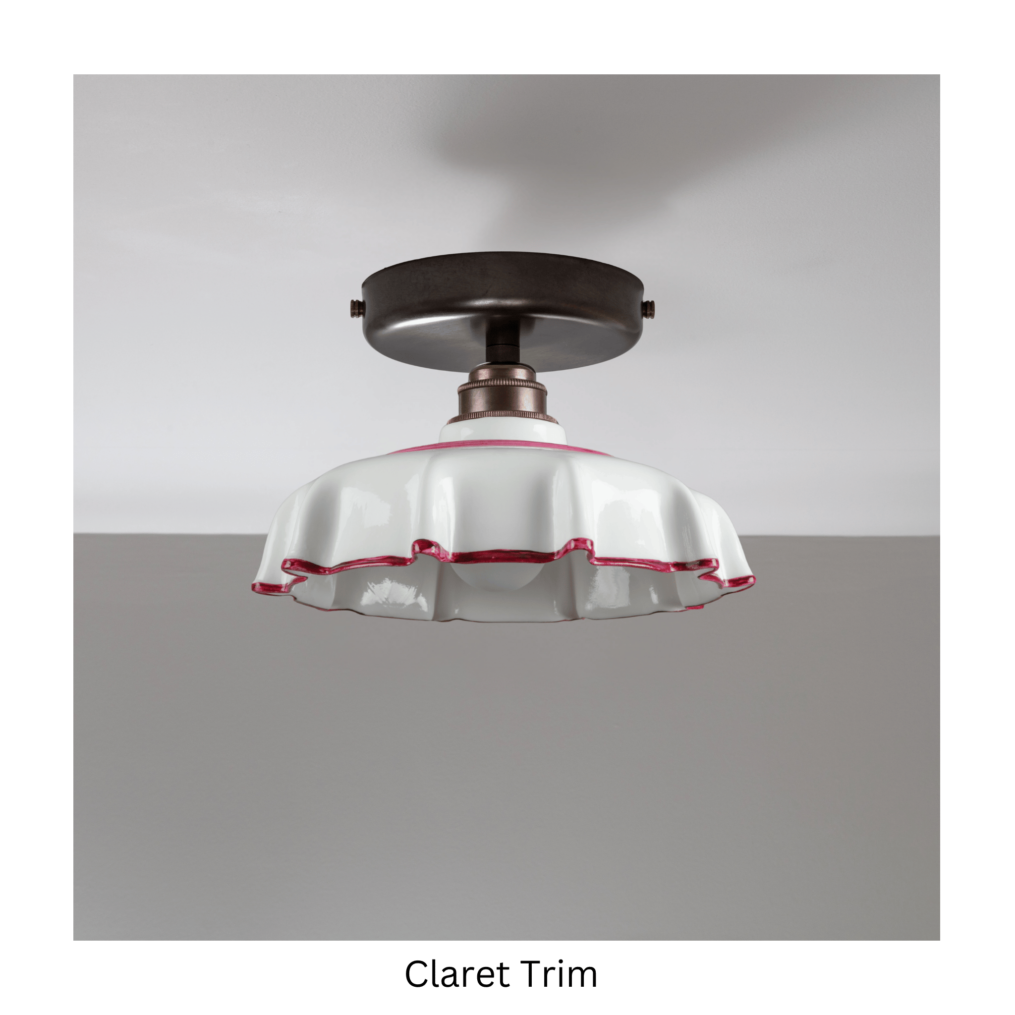 BATHROOM Campbell Hand painted Trim Flush Mount Light