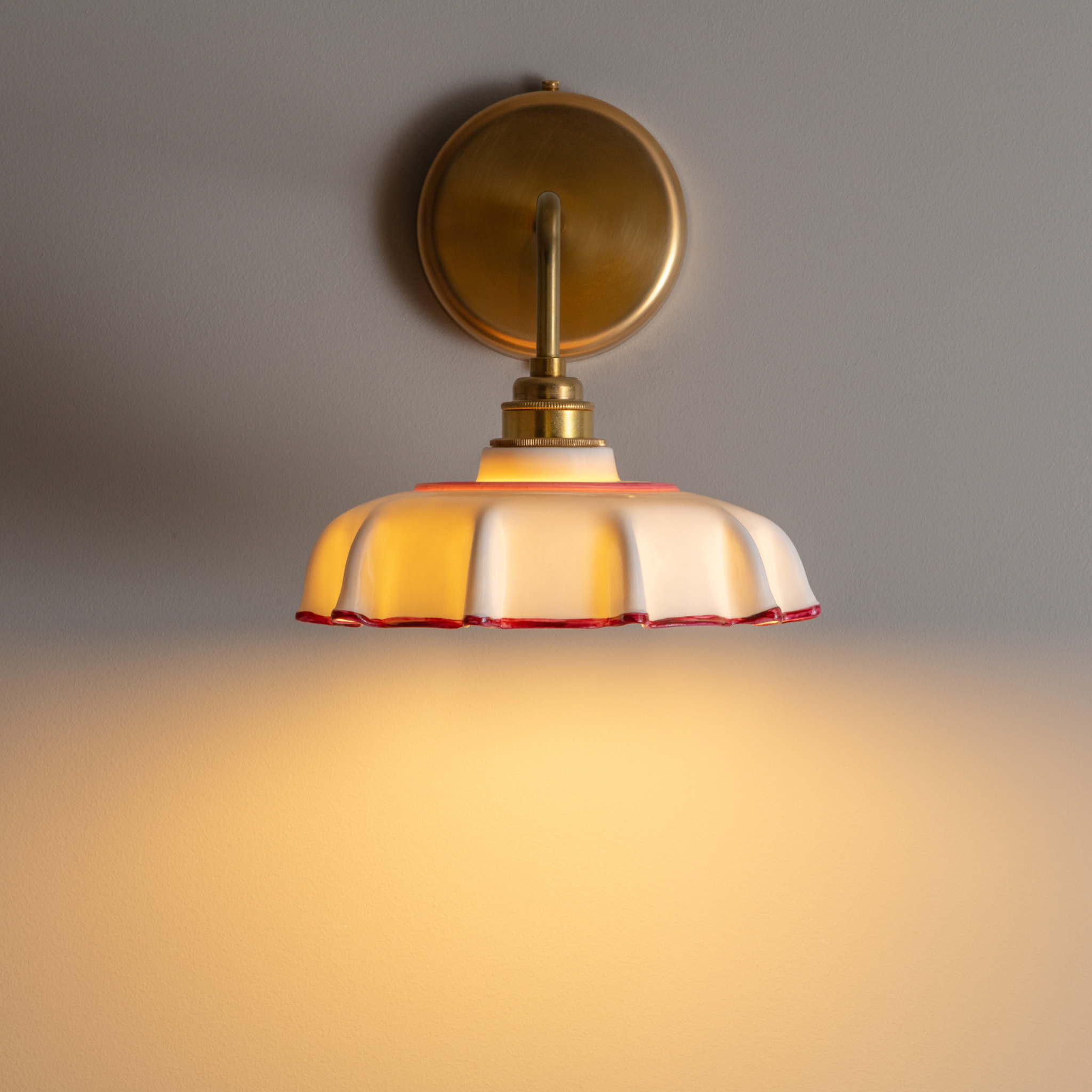 Campbell Claret Hand-painted Trim Wall Light