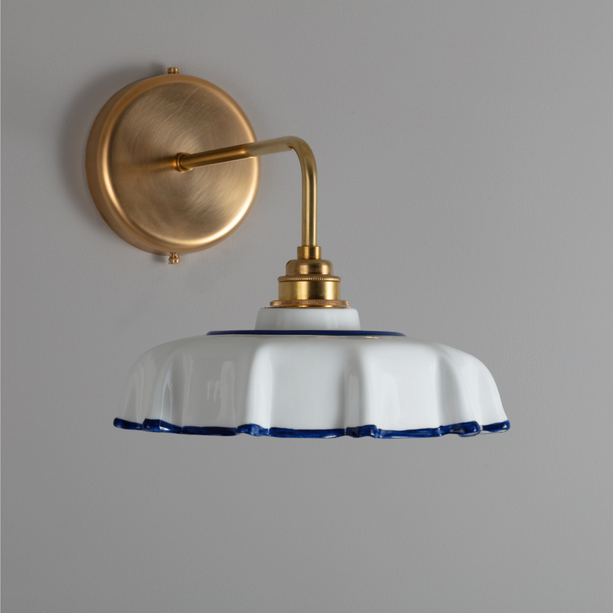 Campbell Delft Hand-painted Trim Wall Light