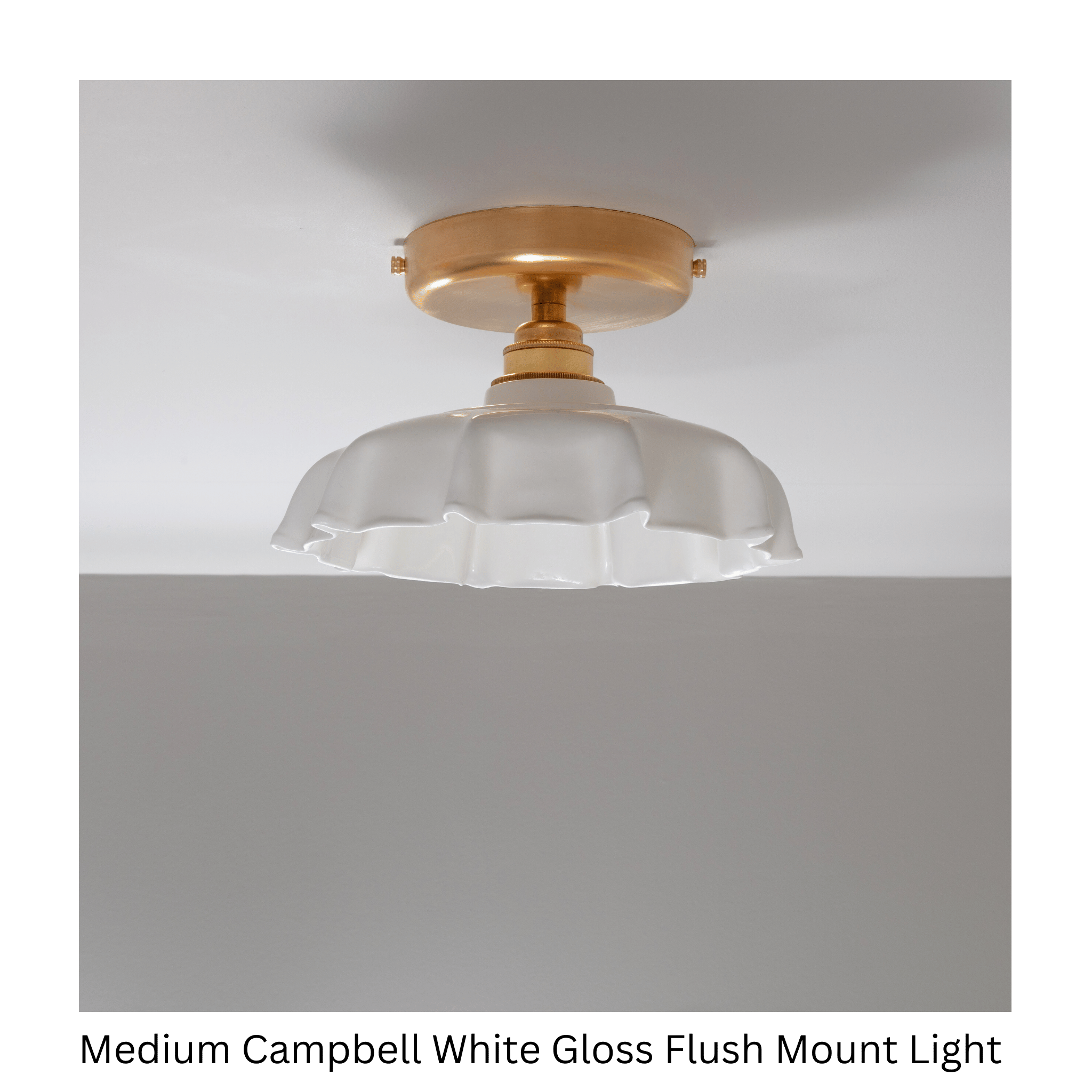BATHROOM Campbell White Flush Mount Light