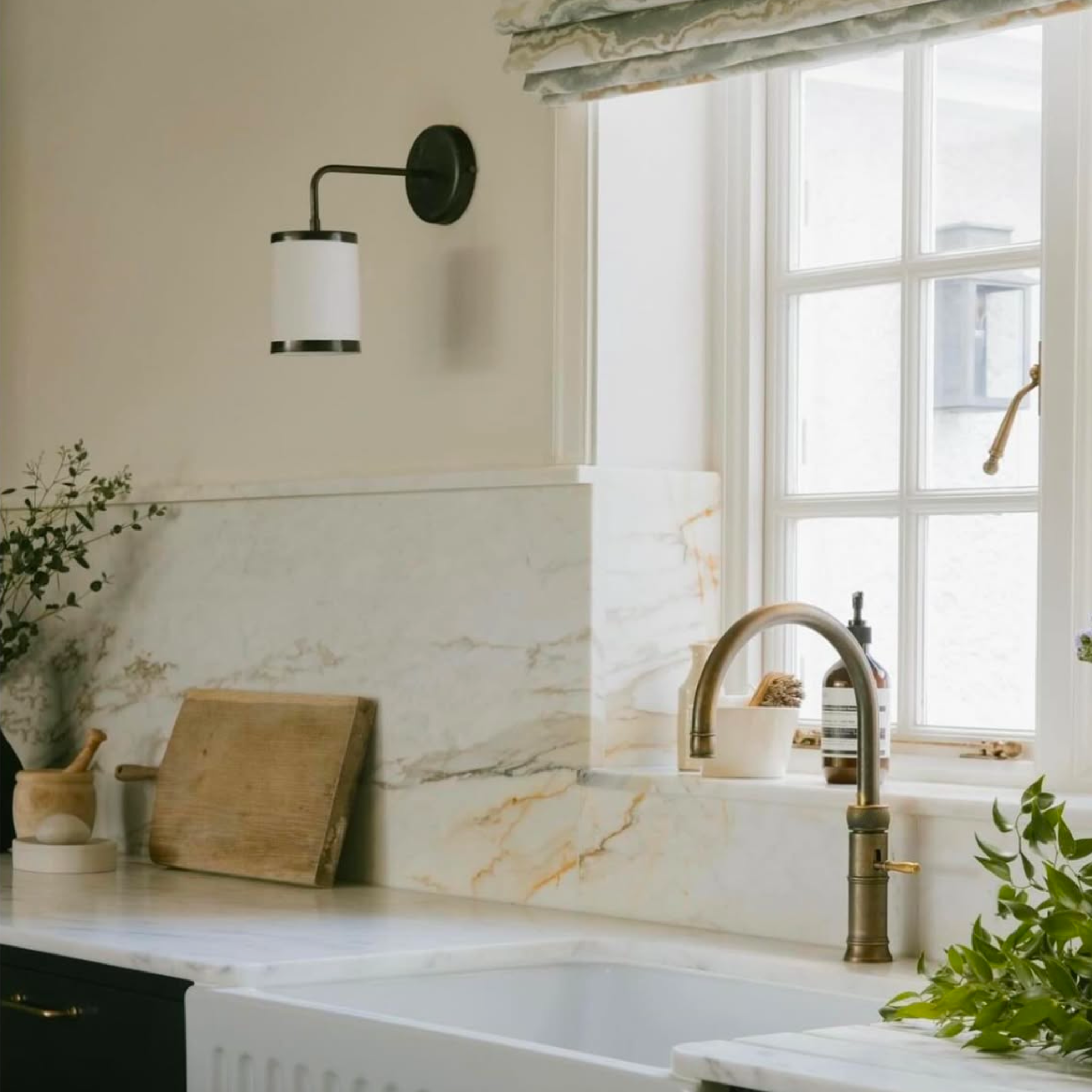 Bradwell Black Hand-painted Trim Wall Light