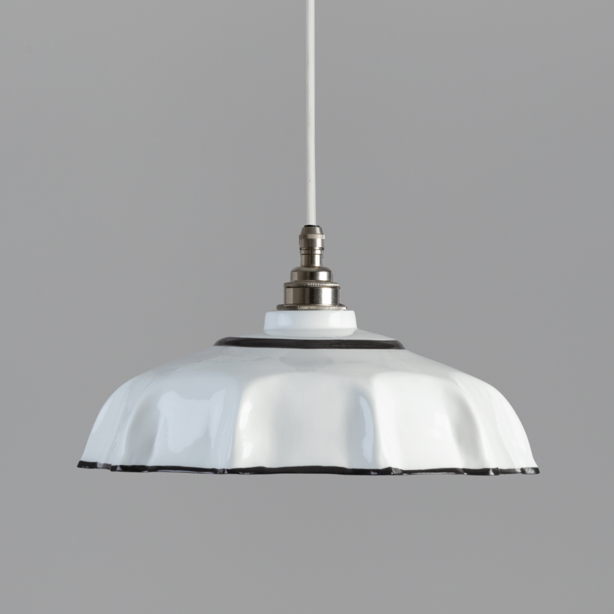 New Campbell Black Hand-painted Trim Pendant