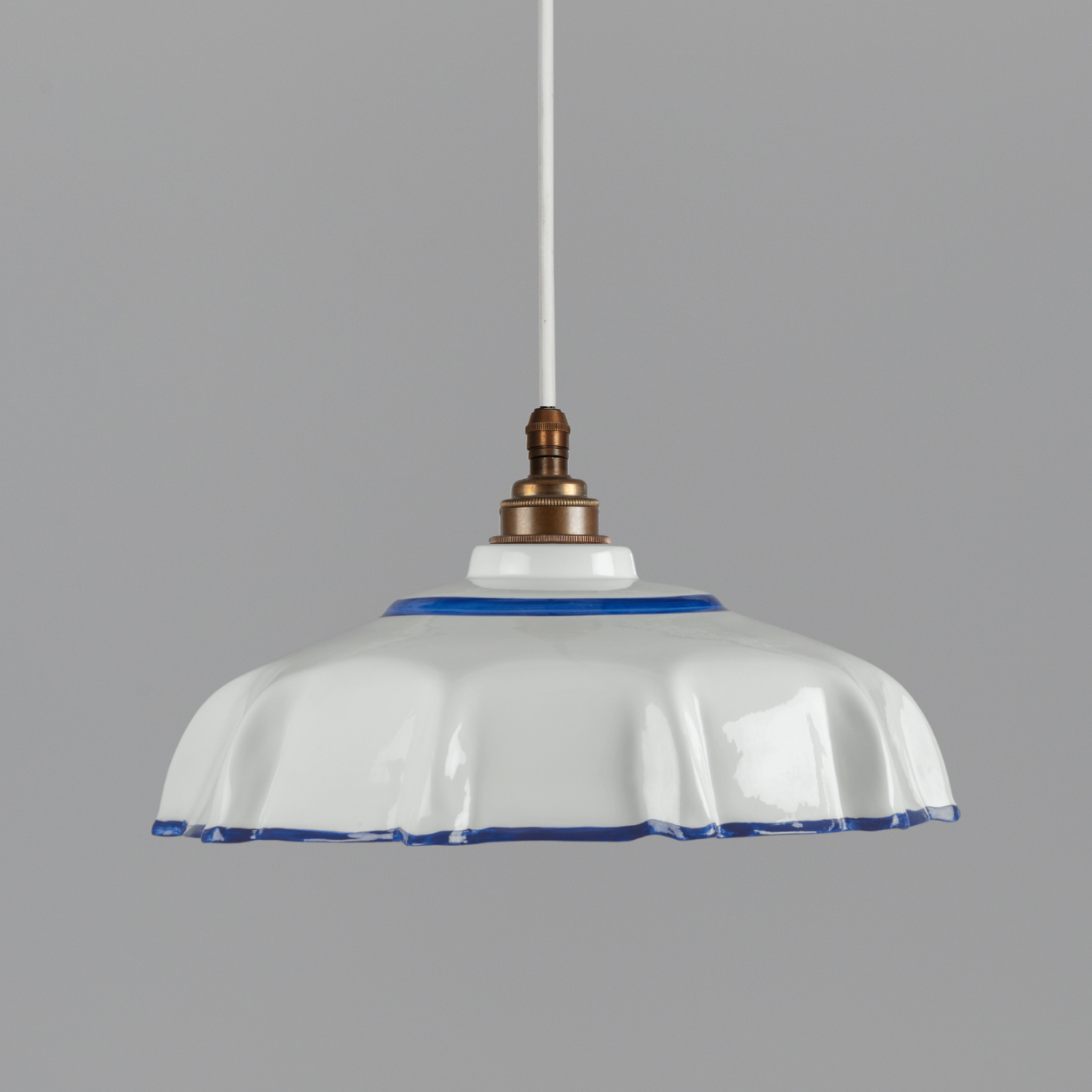 Campbell Delft Hand-painted Trim Pendant