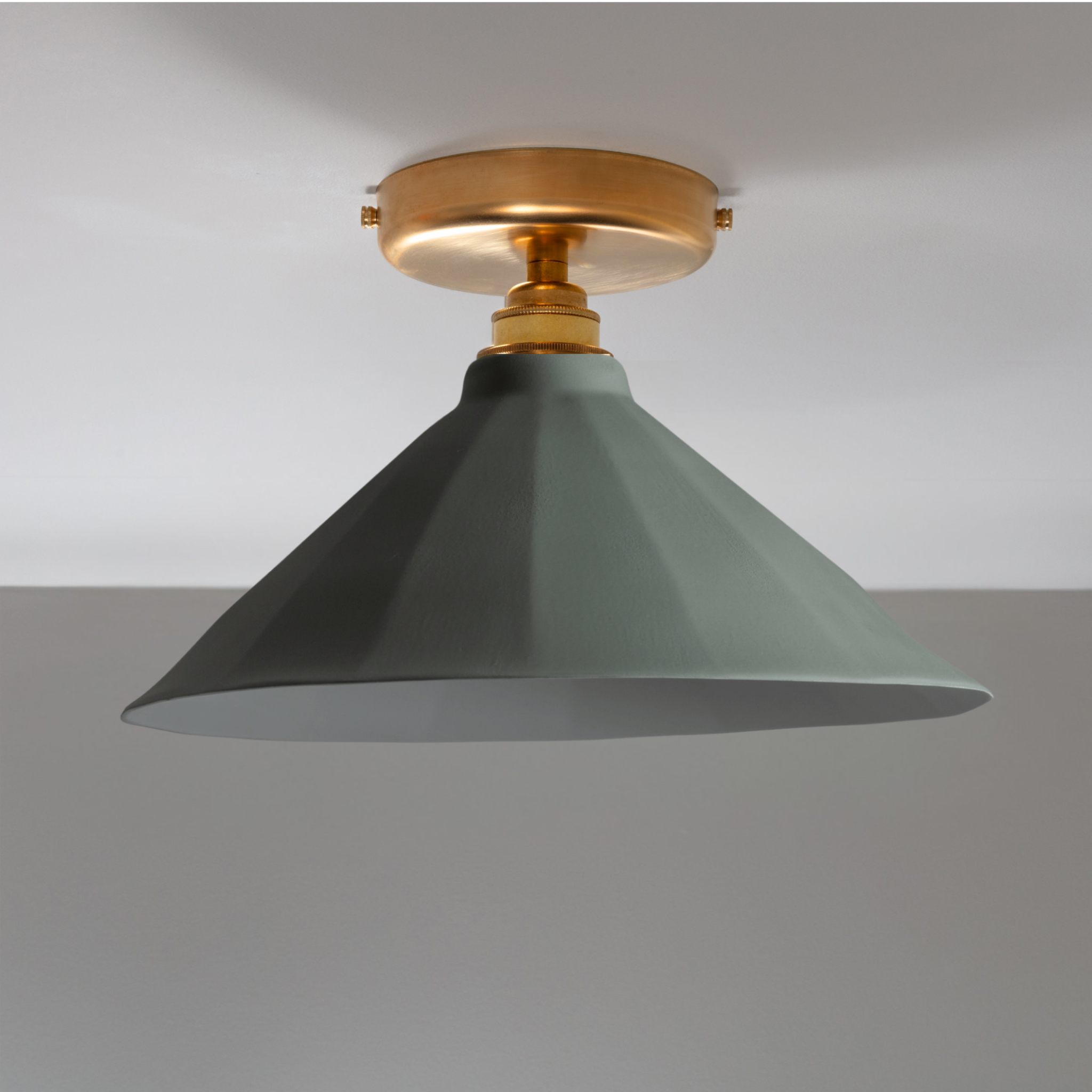 Adelaide Smoked Green Matte Colour Flush Mount Light