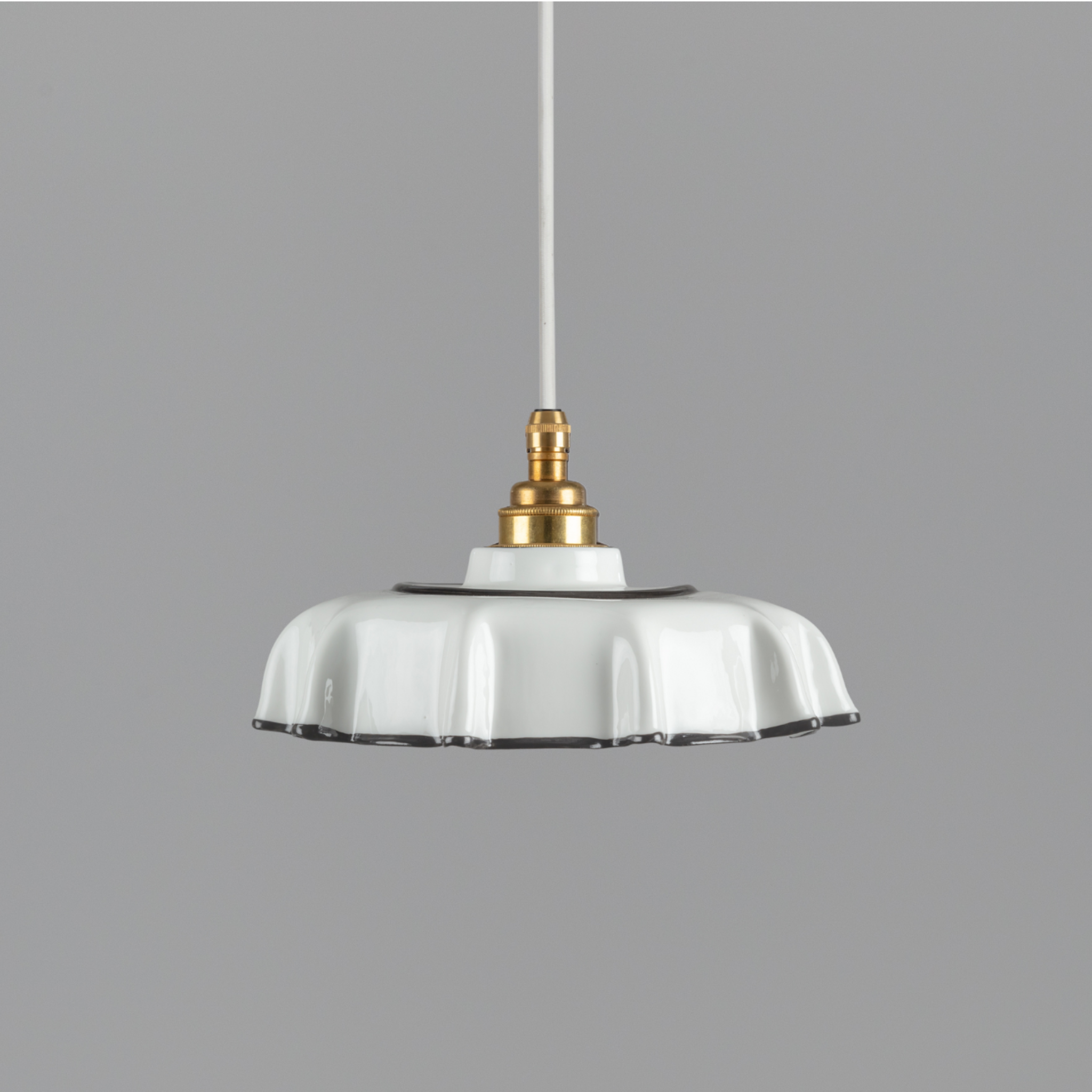 New Campbell Black Hand-painted Trim Pendant