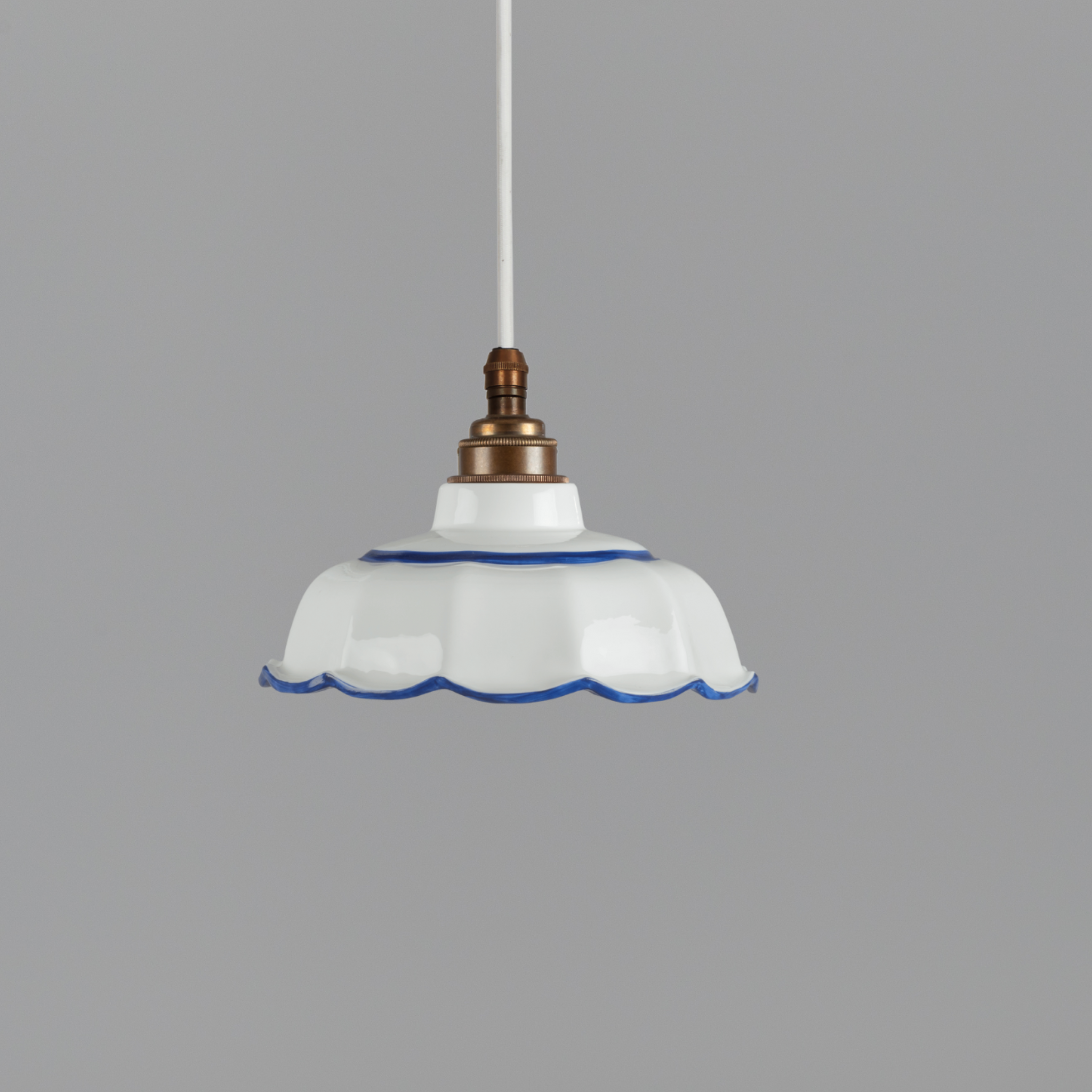 Avalon Delft Hand-painted Trim Pendant
