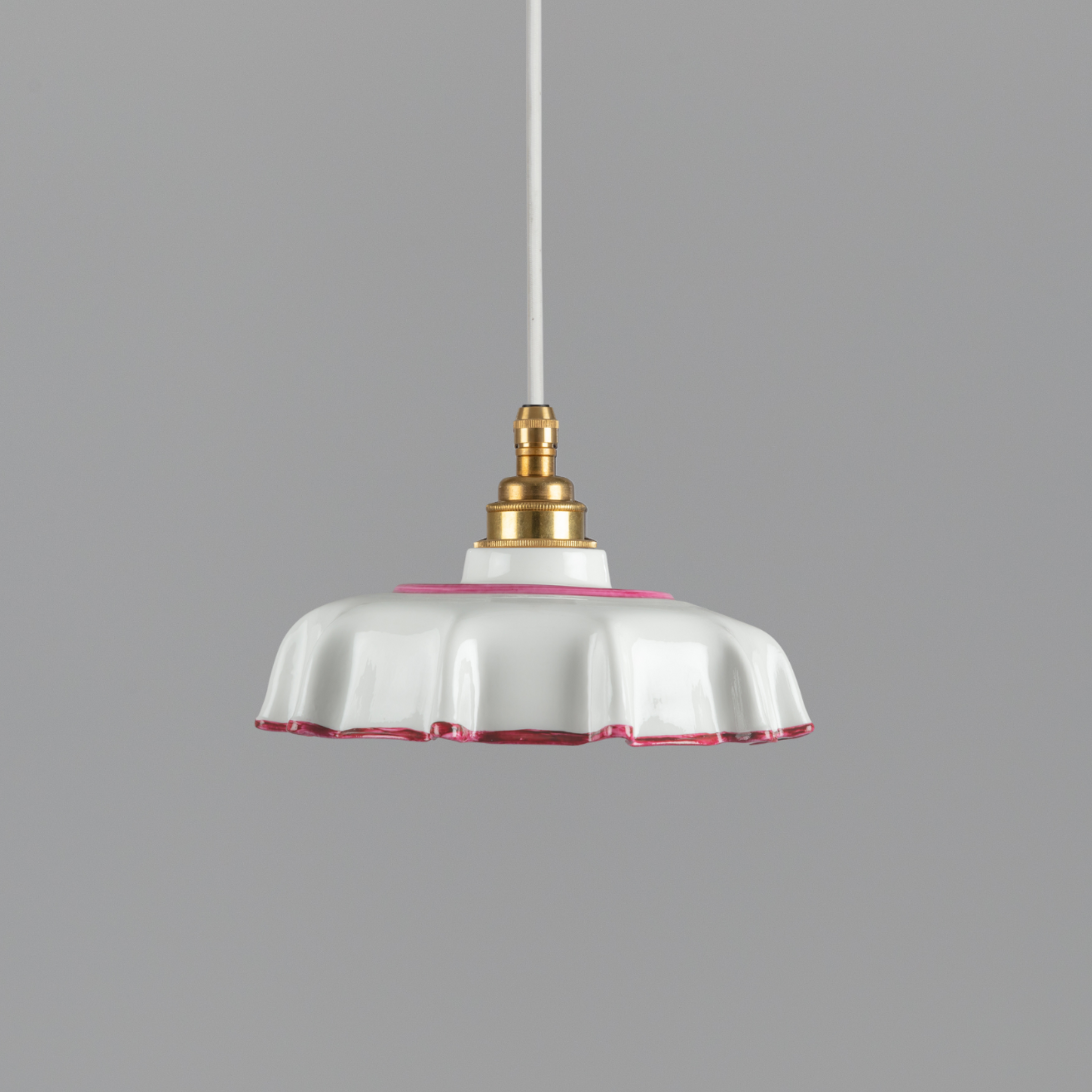 New Campbell Claret Hand-painted Trim Pendant