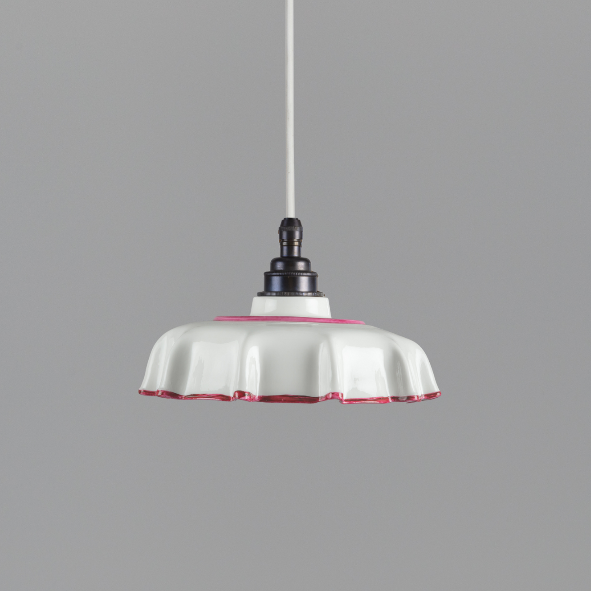 New Campbell Claret Hand-painted Trim Pendant