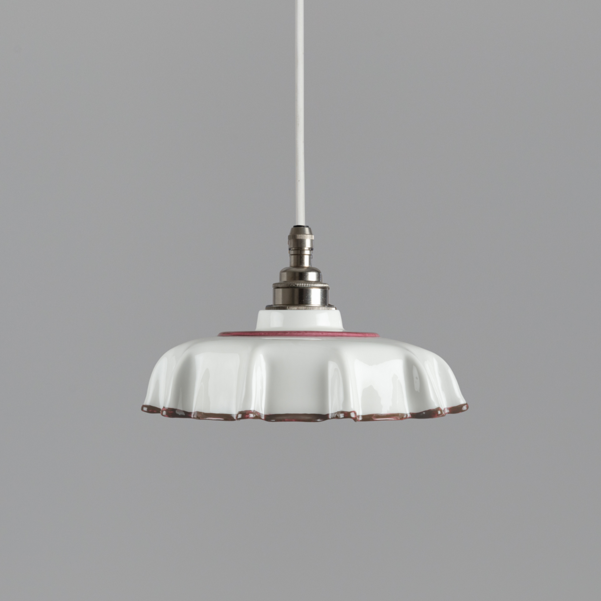 Campbell Bone China Pendant with Chocolate Hand-Painted Trim