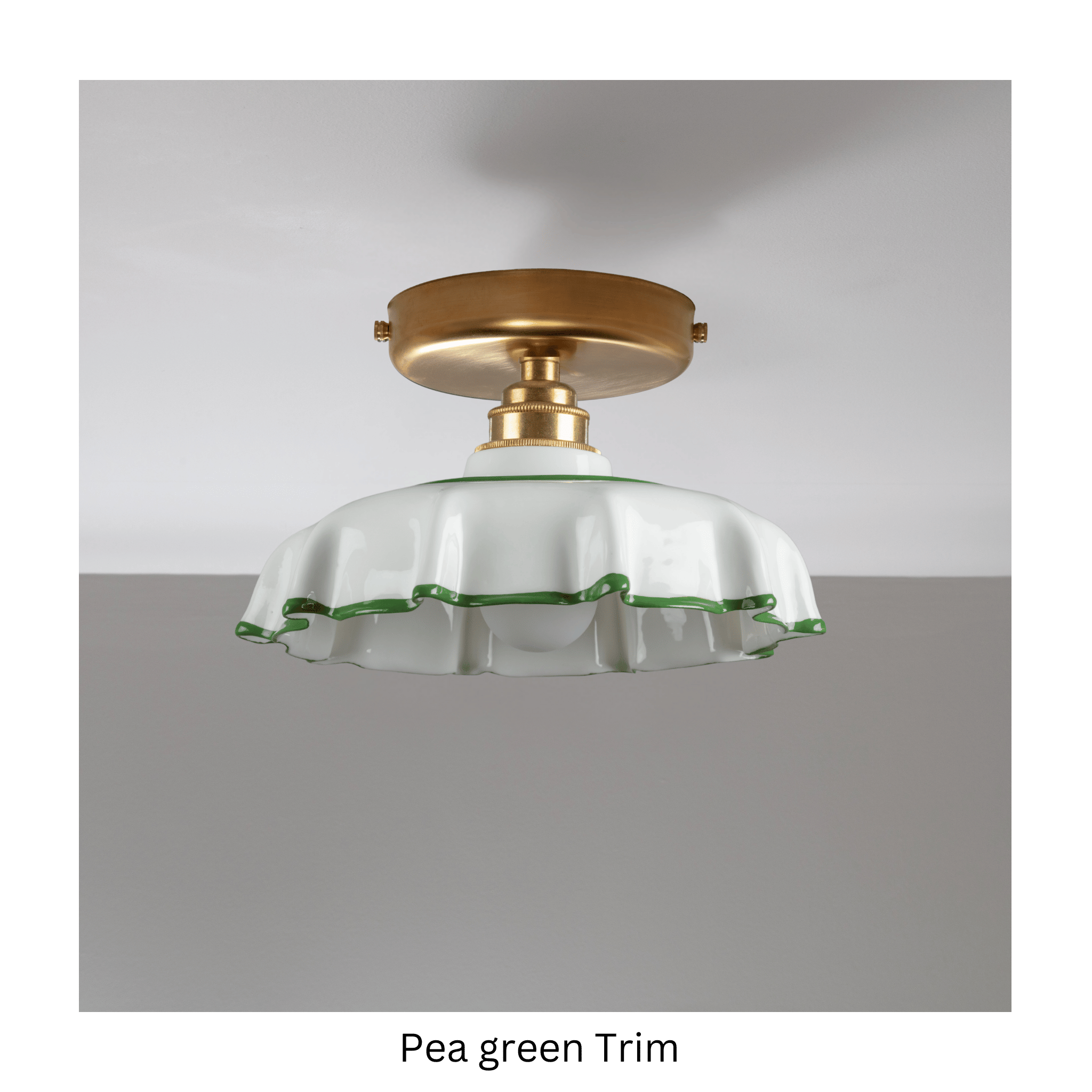BATHROOM Campbell Hand painted Trim Flush Mount Light