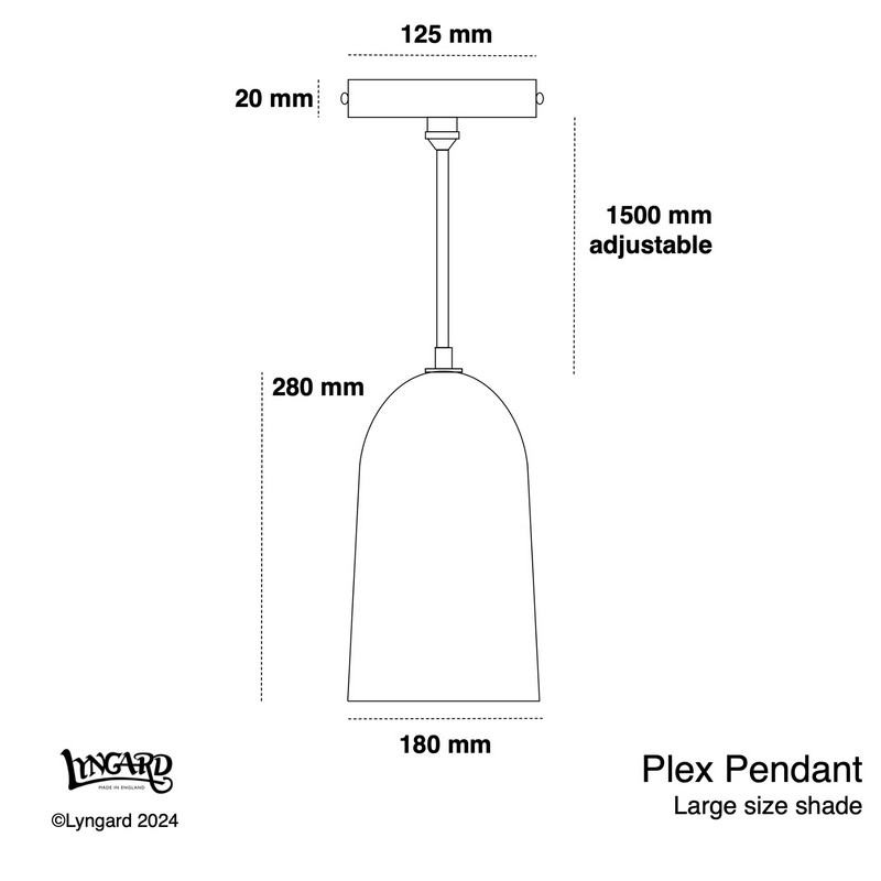 Plex Lustred Pendant specifications