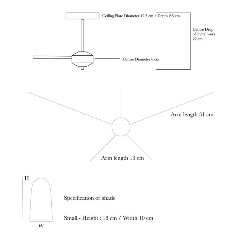 BATHROOM Small Plex White Wall Light specifications