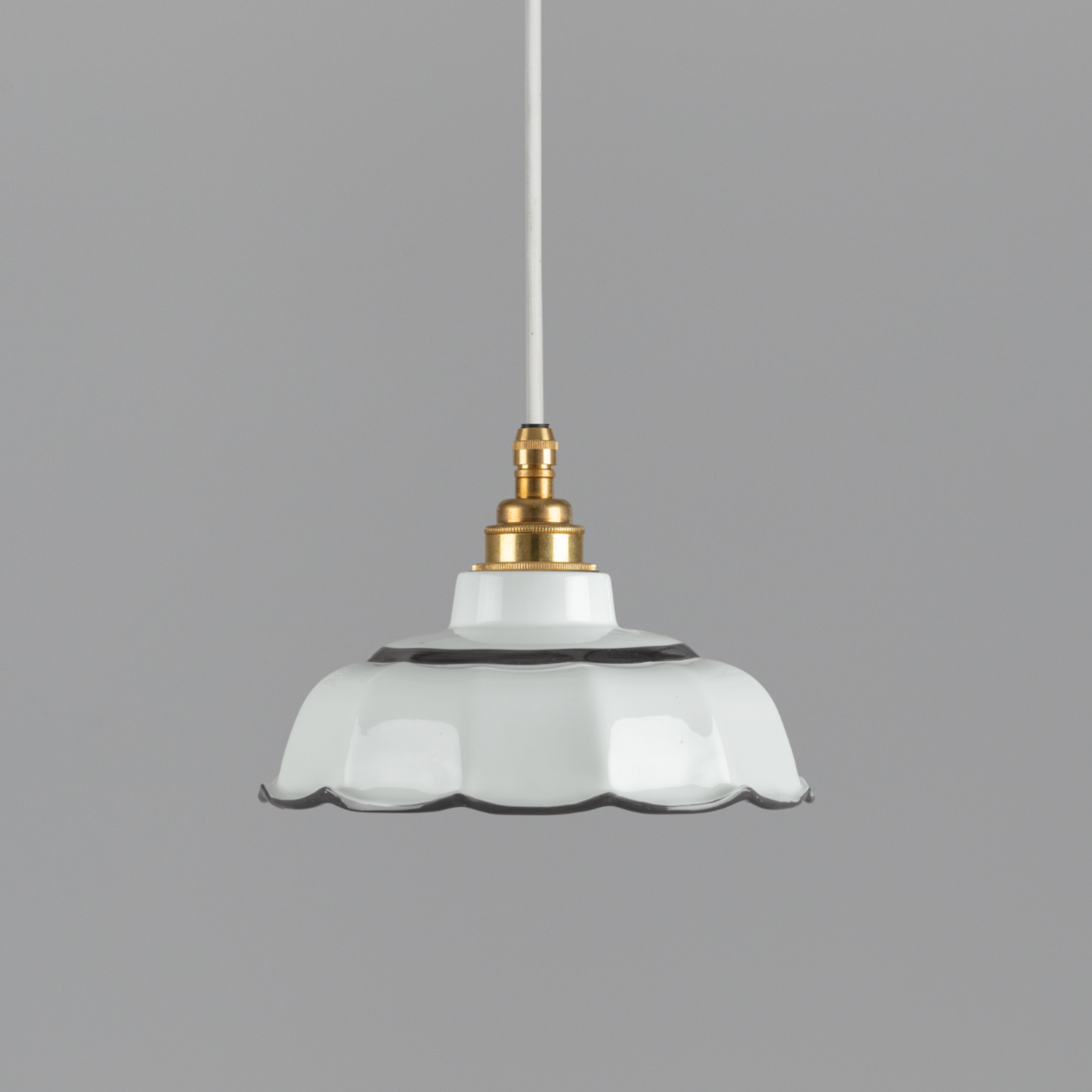 Avalon Black Hand-painted Trim Pendant