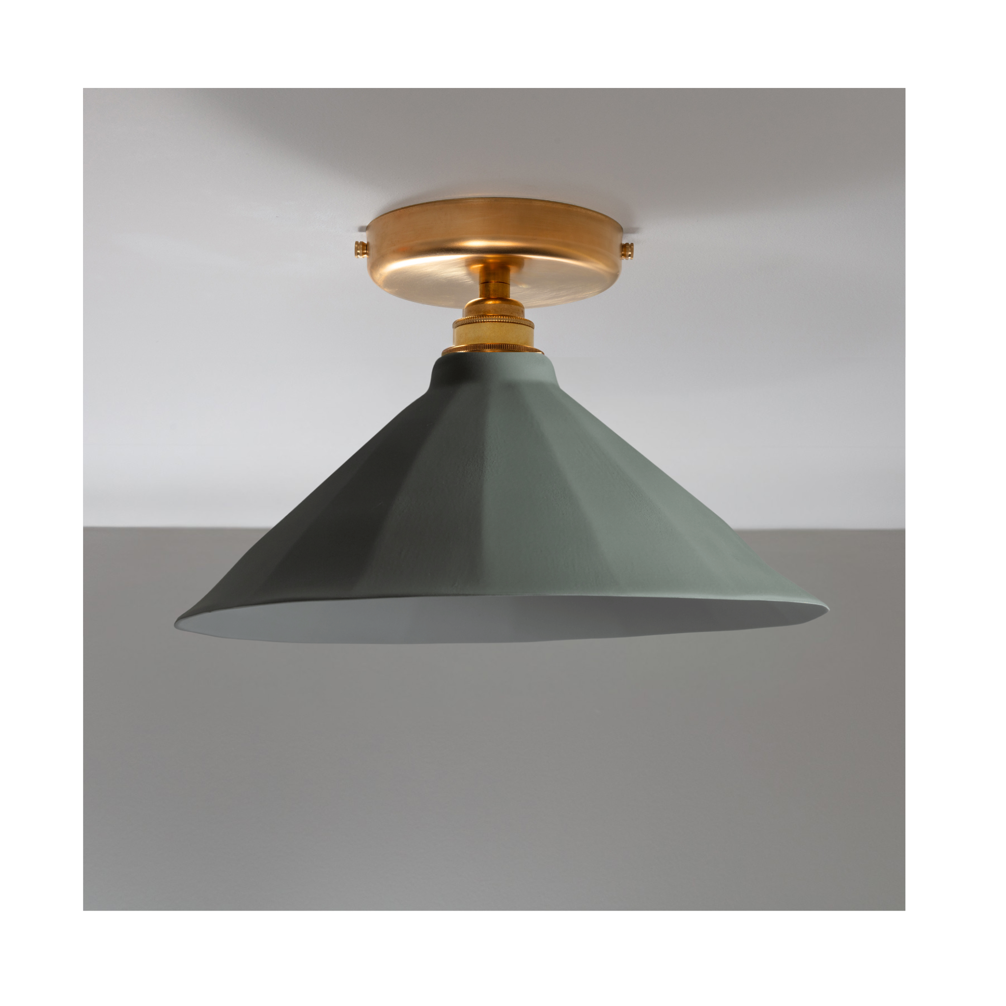 Adelaide Smoked Green Matte Colour Flush Mount Light