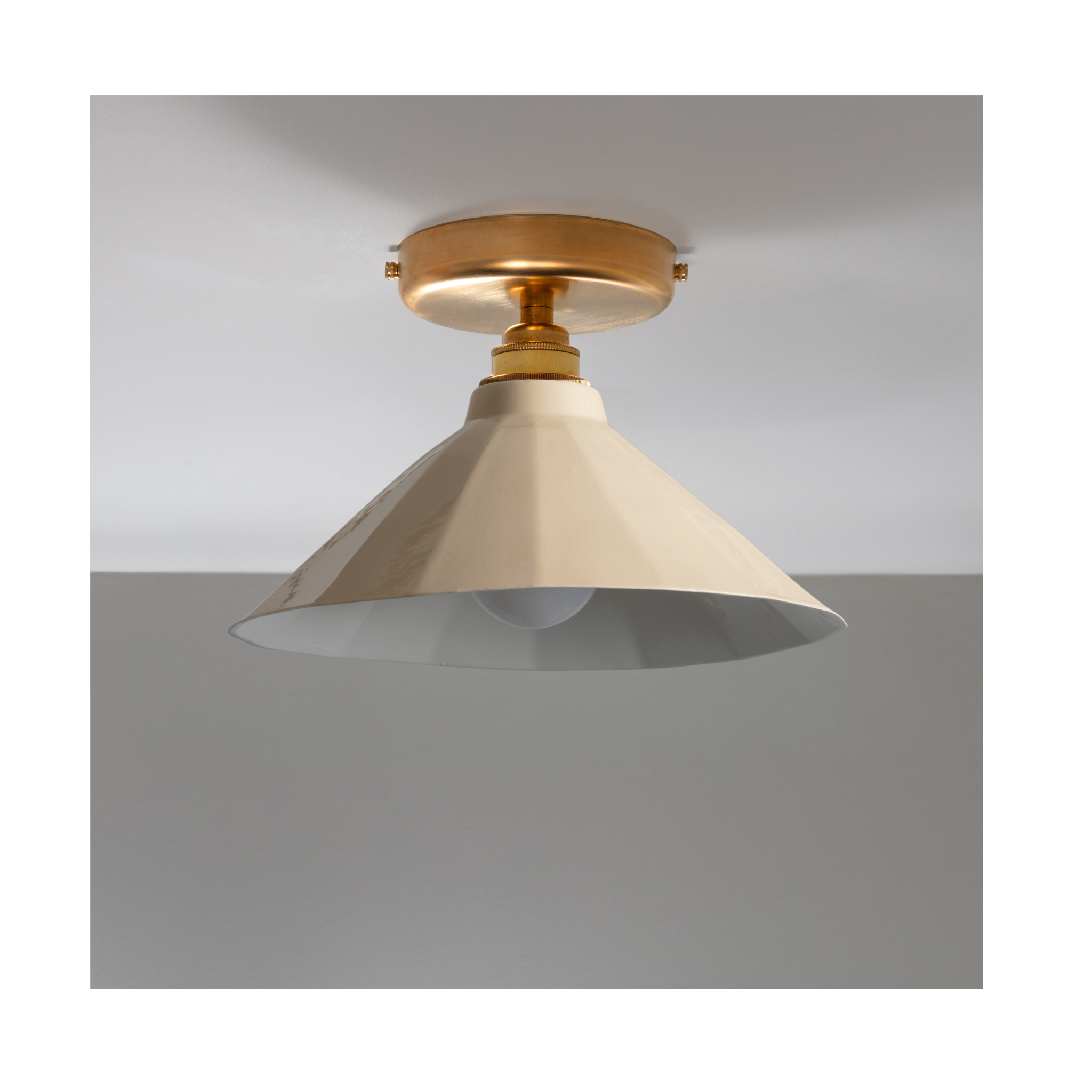 Adelaide Cream Gloss Colour Flush Mount Light