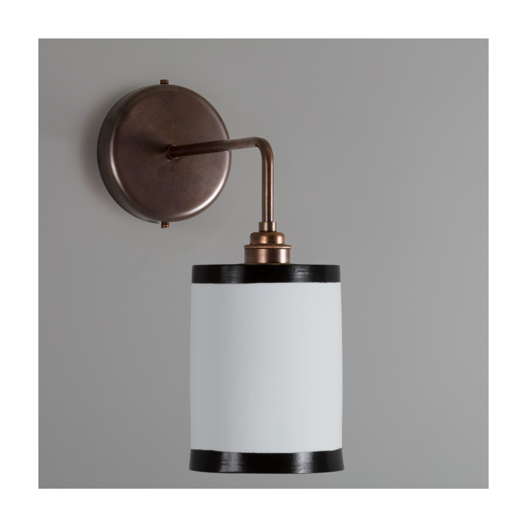 BATHROOM Black Bradwell Hand-painted Trim Wall Light
