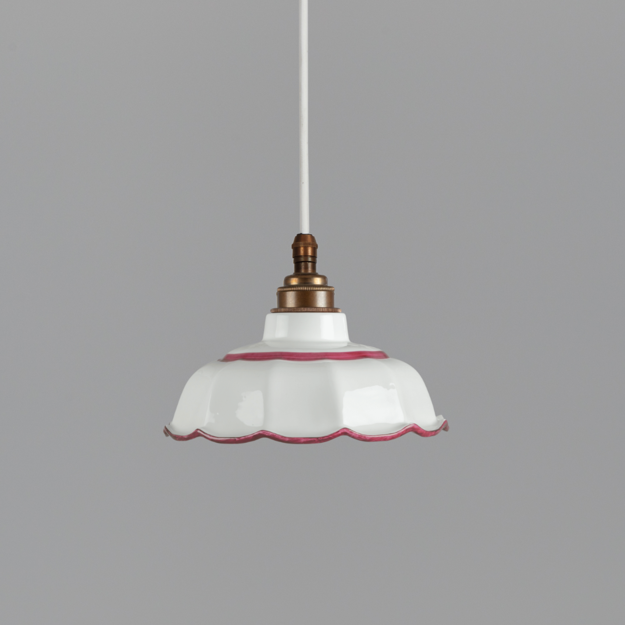 Avalon Claret Hand-painted Trim Pendant