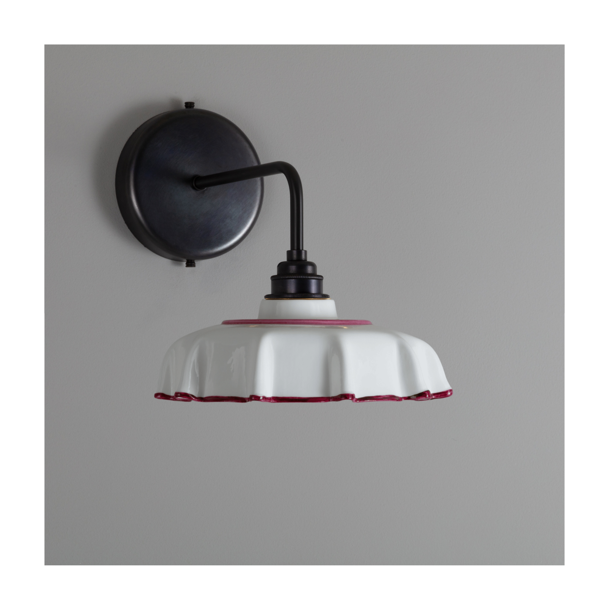 Campbell Claret Hand-painted Trim Wall Light