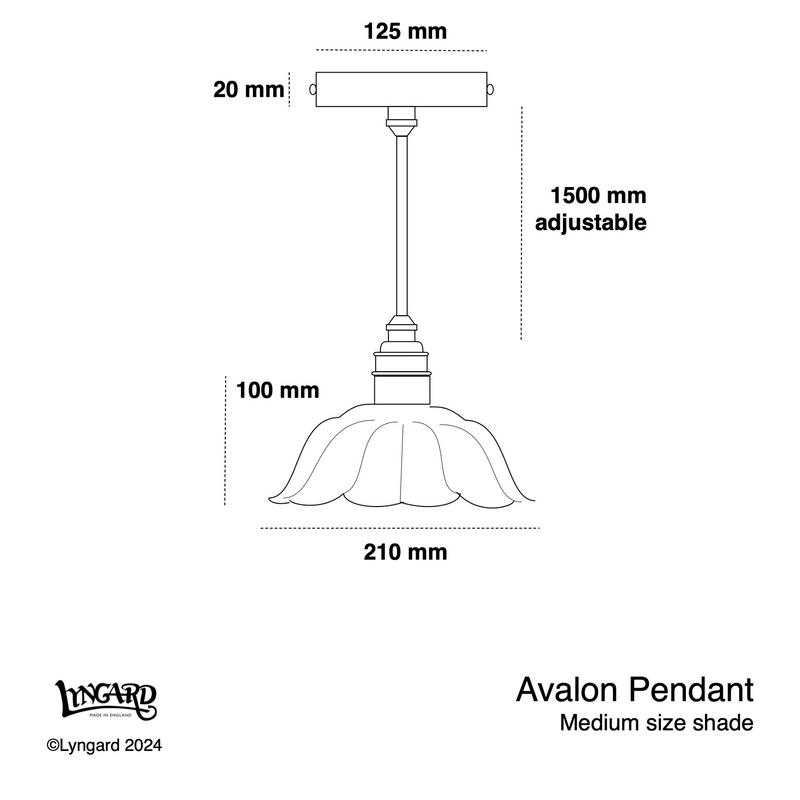 Avalon White Pendant specifications