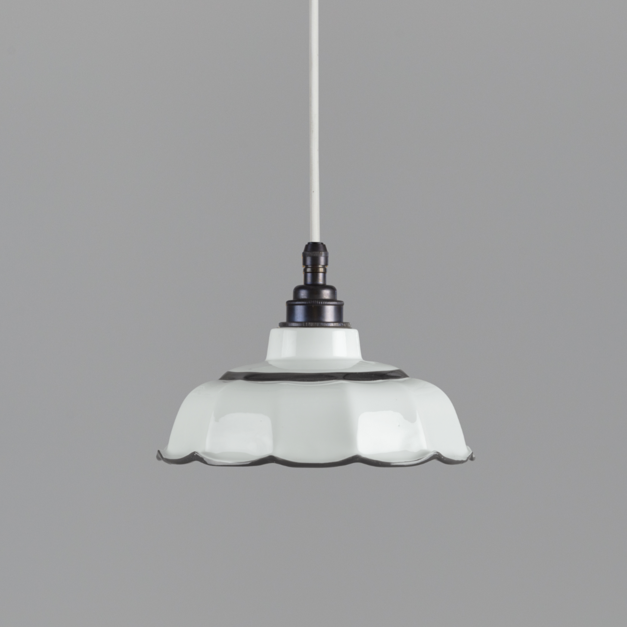 Avalon Black Hand-painted Trim Pendant