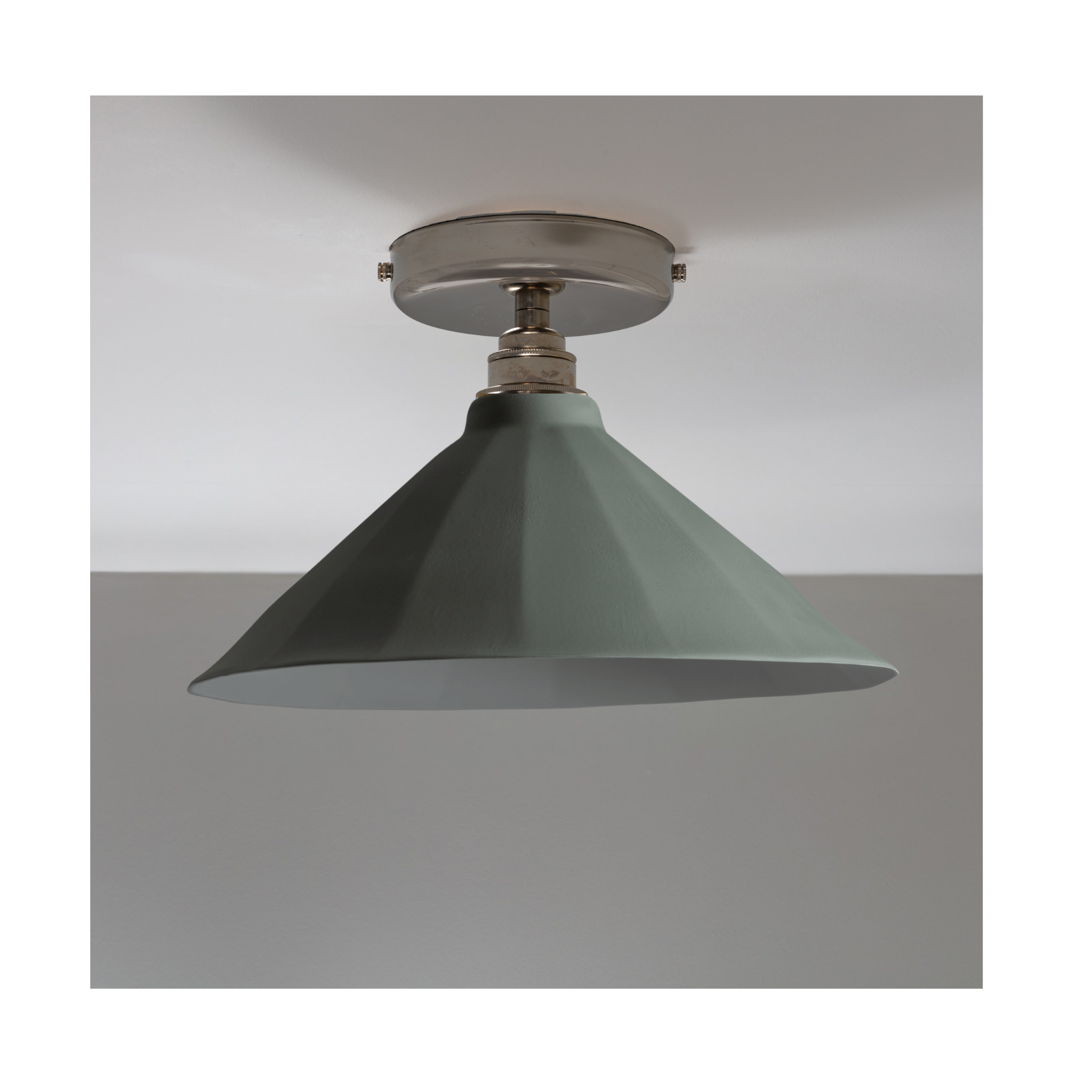 Adelaide Smoked Green Matte Colour Flush Mount Light