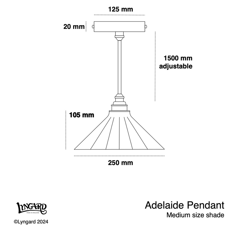 Adelaide White Pendant specifications