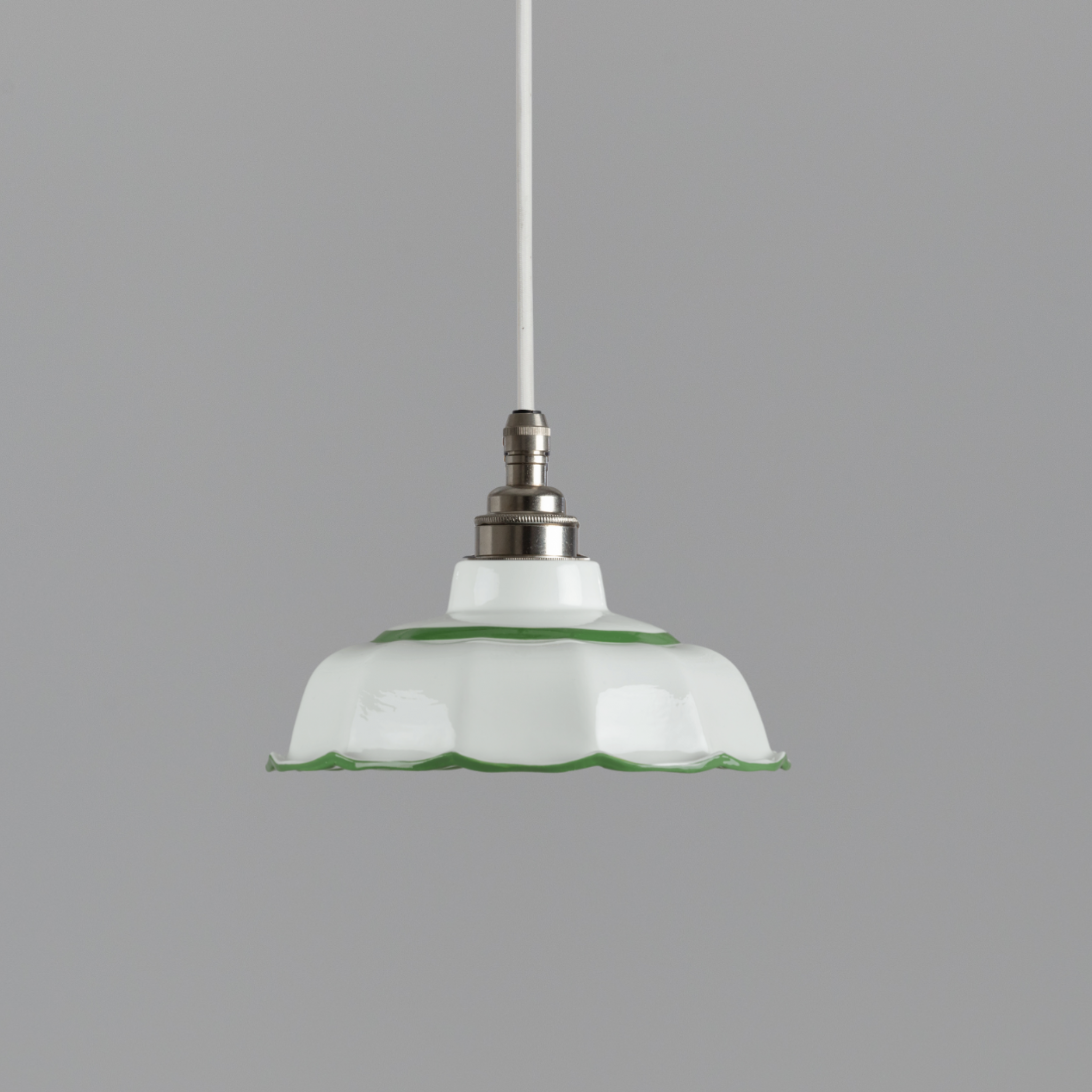 Avalon pea Green Hand-painted Trim Pendant