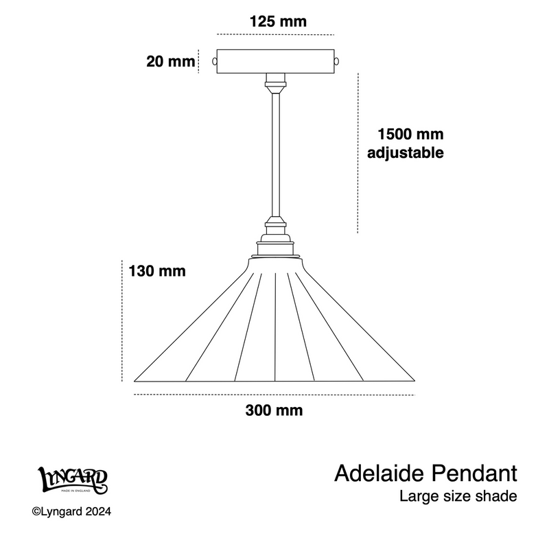 Adelaide White Pendant specifications