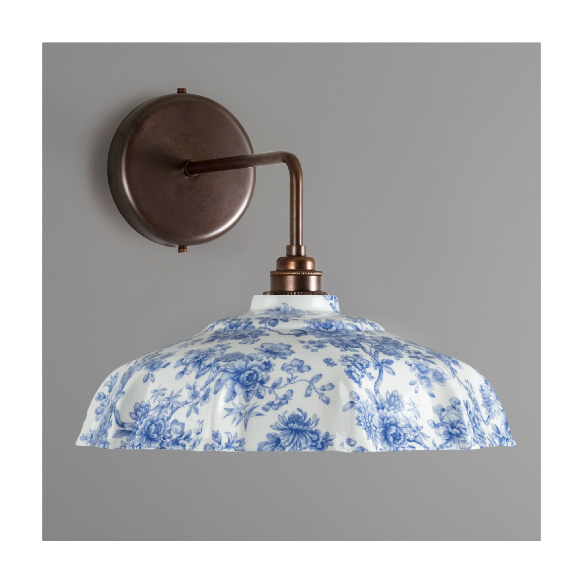 Campbell Blue Imari Pattern Wall Light