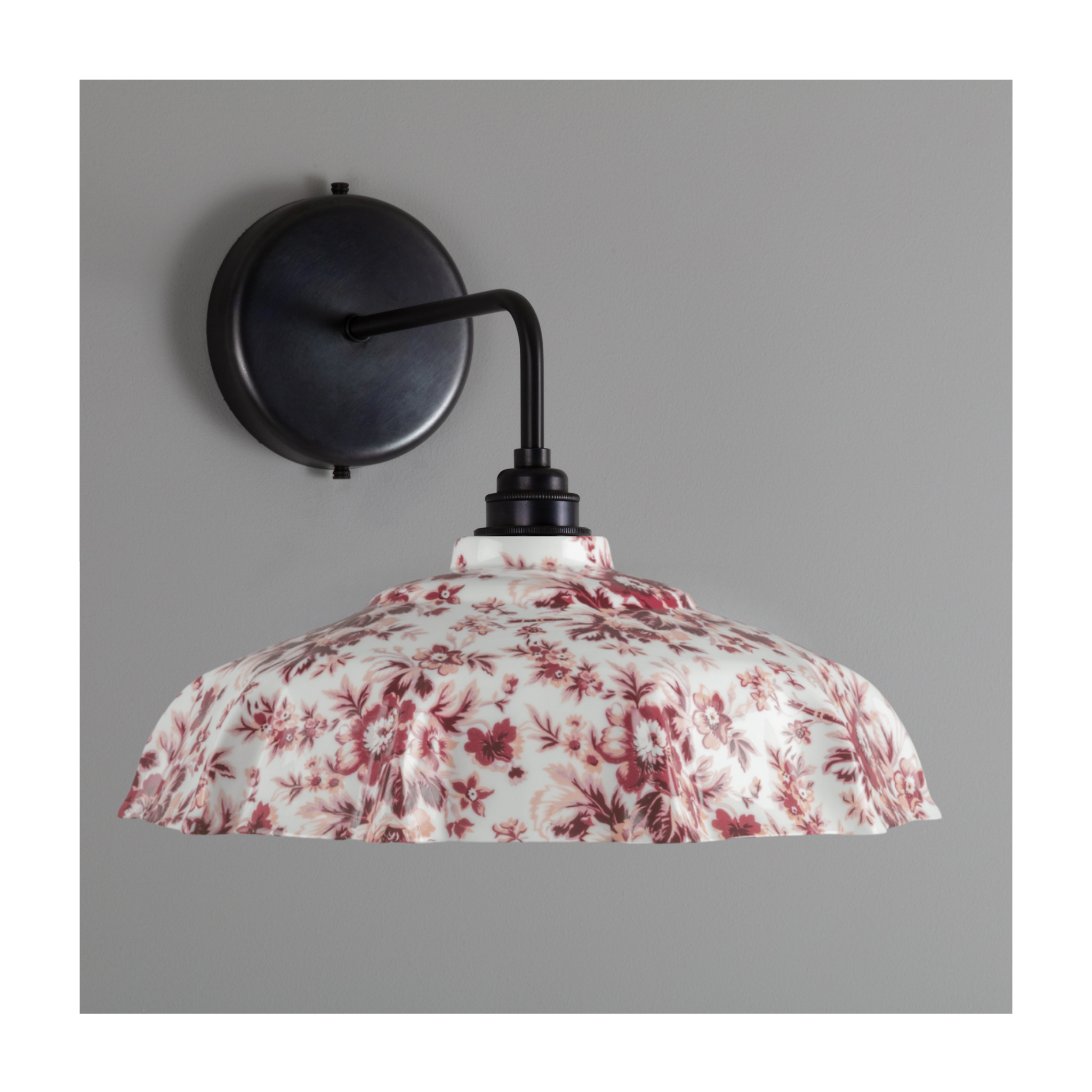 BATHROOM Claret Epoque Florale Campbell Pattern Wall Light