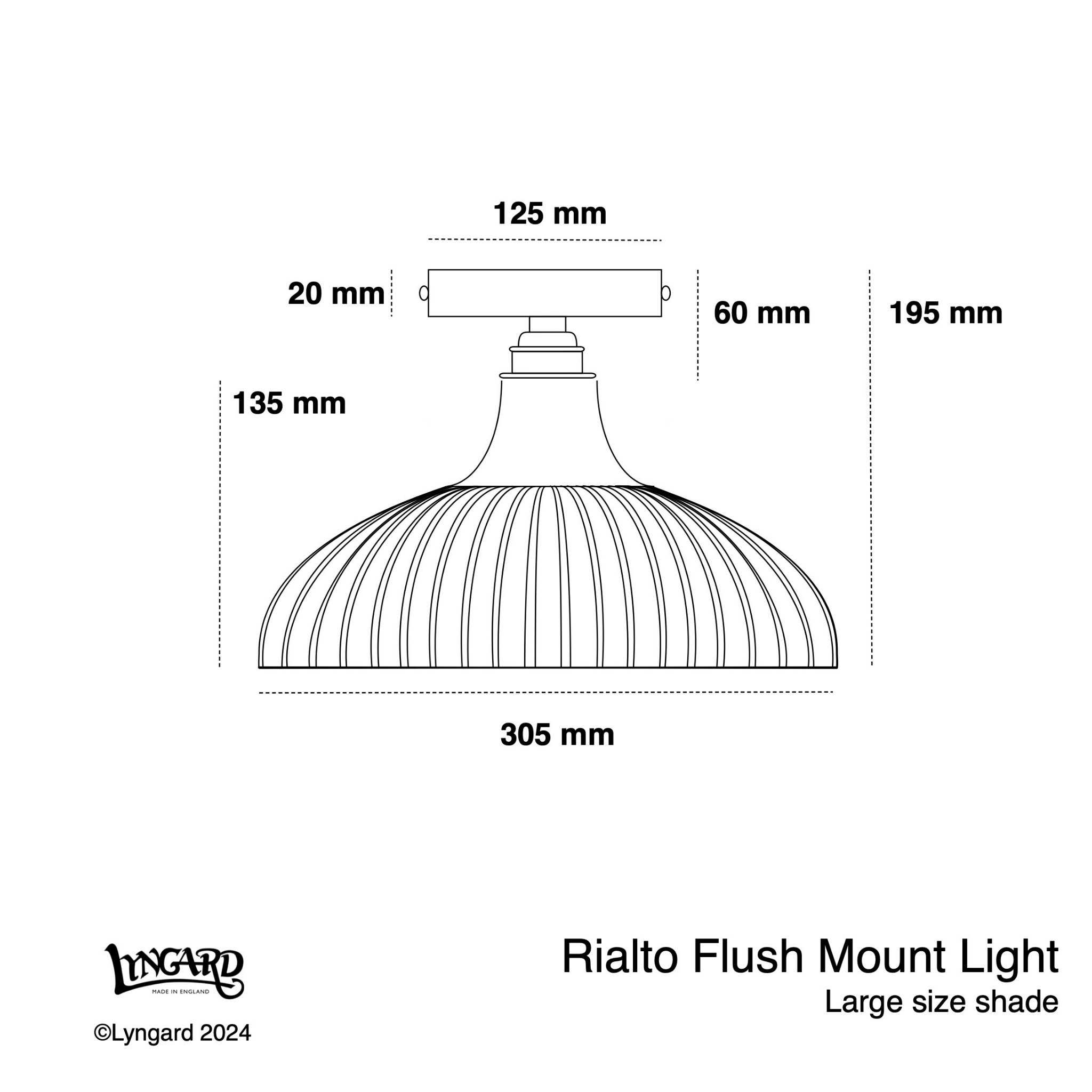 BATHROOM Rialto White Flush Mount Light