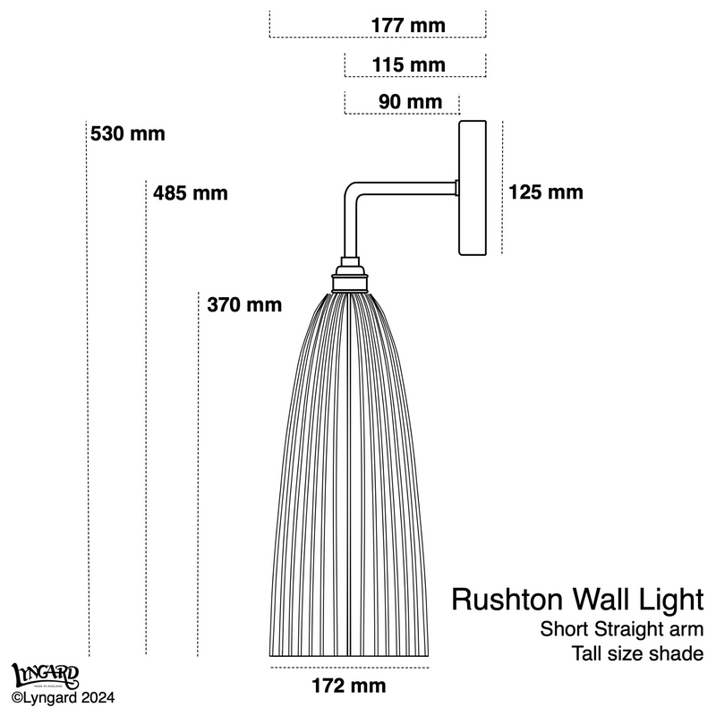 BATHROOM Rushton Tall White Matte Wall Light specifications