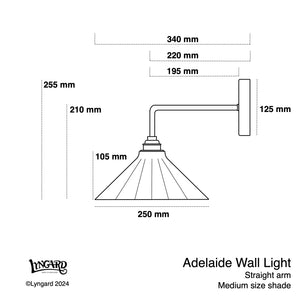 Adelaide White Straight Arm Wall Light