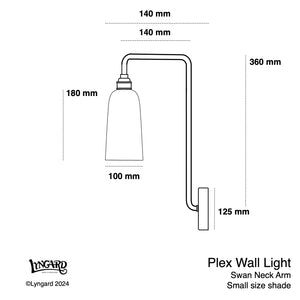 Bathroom : Plex Small Swan Neck Wall Light