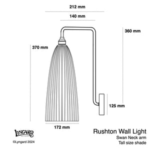 Rushton Tall Swan Neck Wall Light