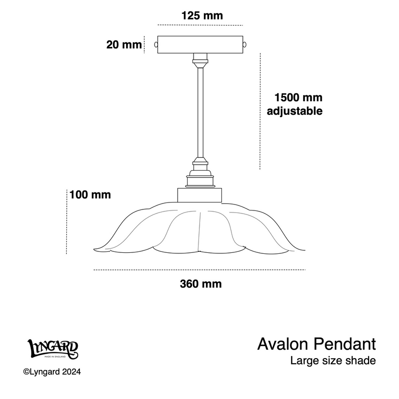 Avalon White Pendant specifications