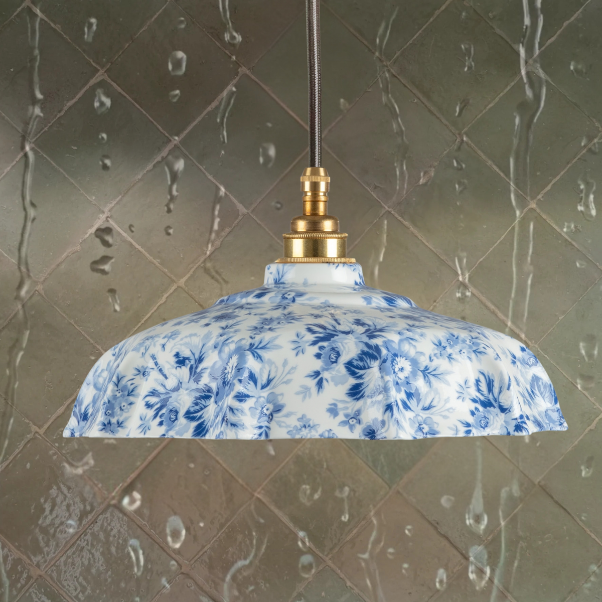 BATHROOM Campbell Delft Époque Florale Fine Bone China Ceramic Pendant