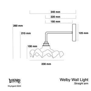 Welby Plain Straight Arm Wall Light