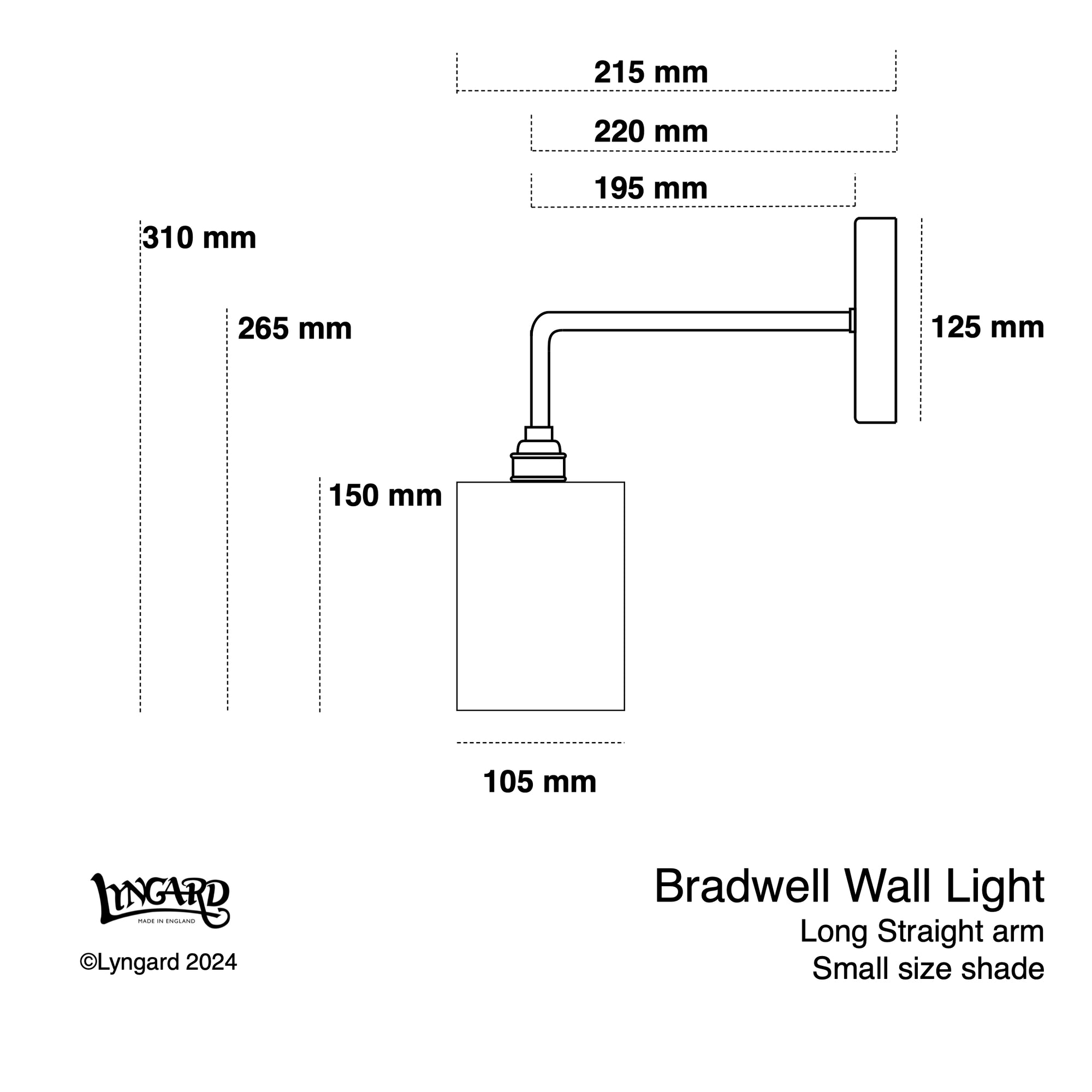 Bradwell Straight Arm Wall Light