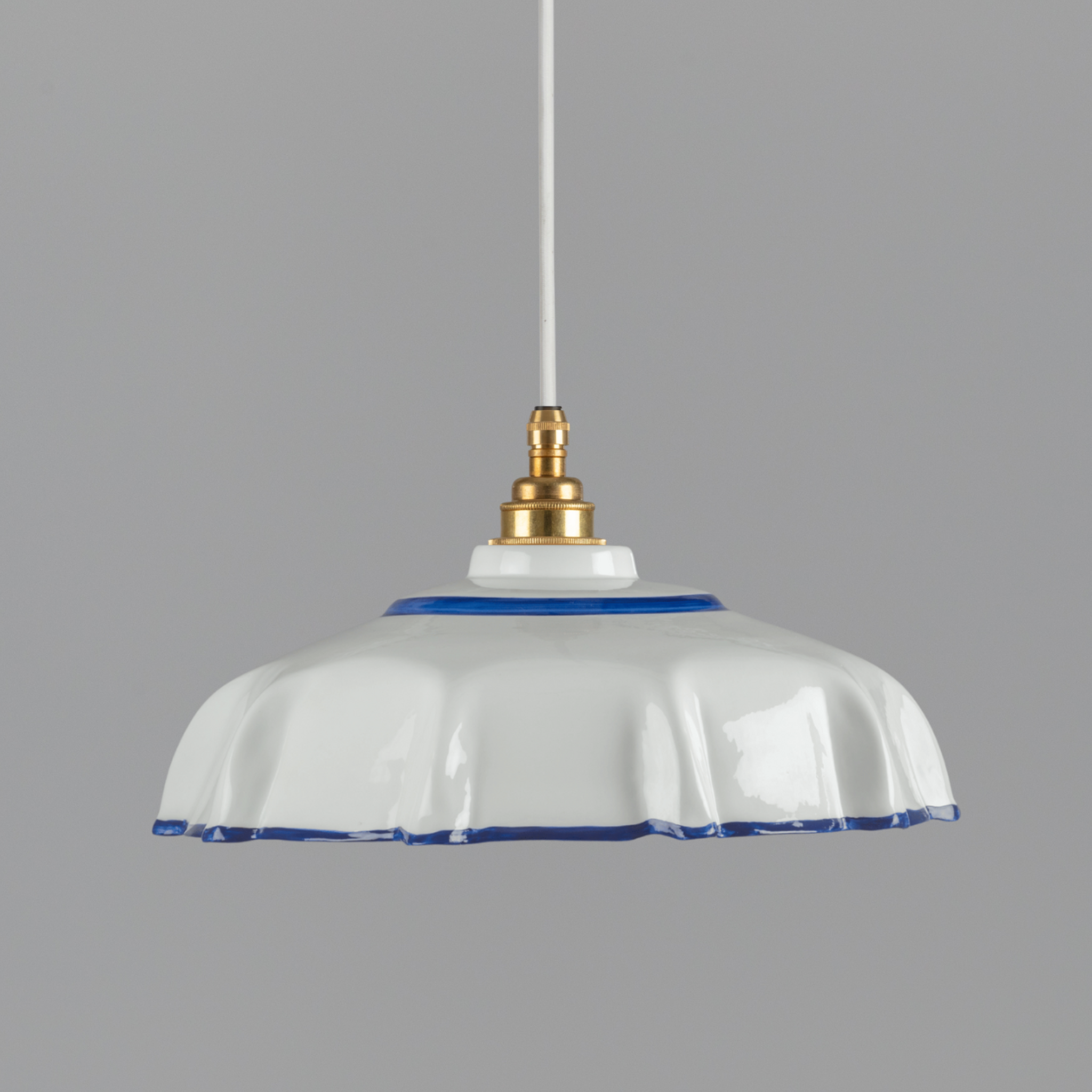 Campbell Delft Hand-painted Trim Pendant