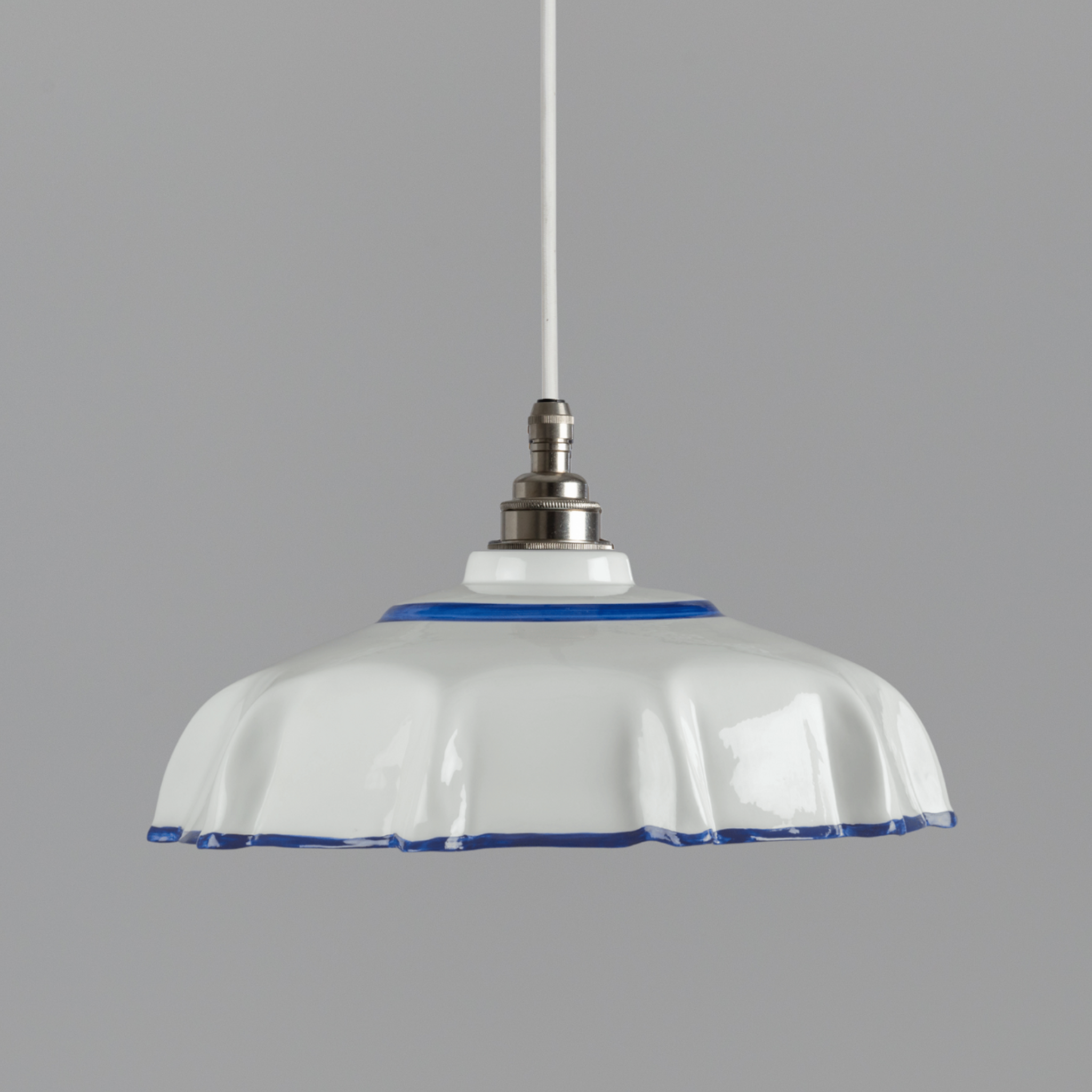 Campbell Delft Hand-painted Trim Pendant