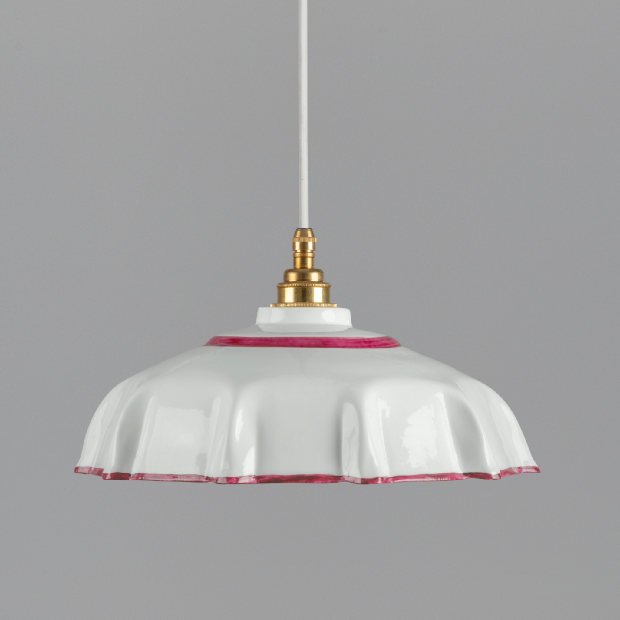 New Campbell Claret Hand-painted Trim Pendant