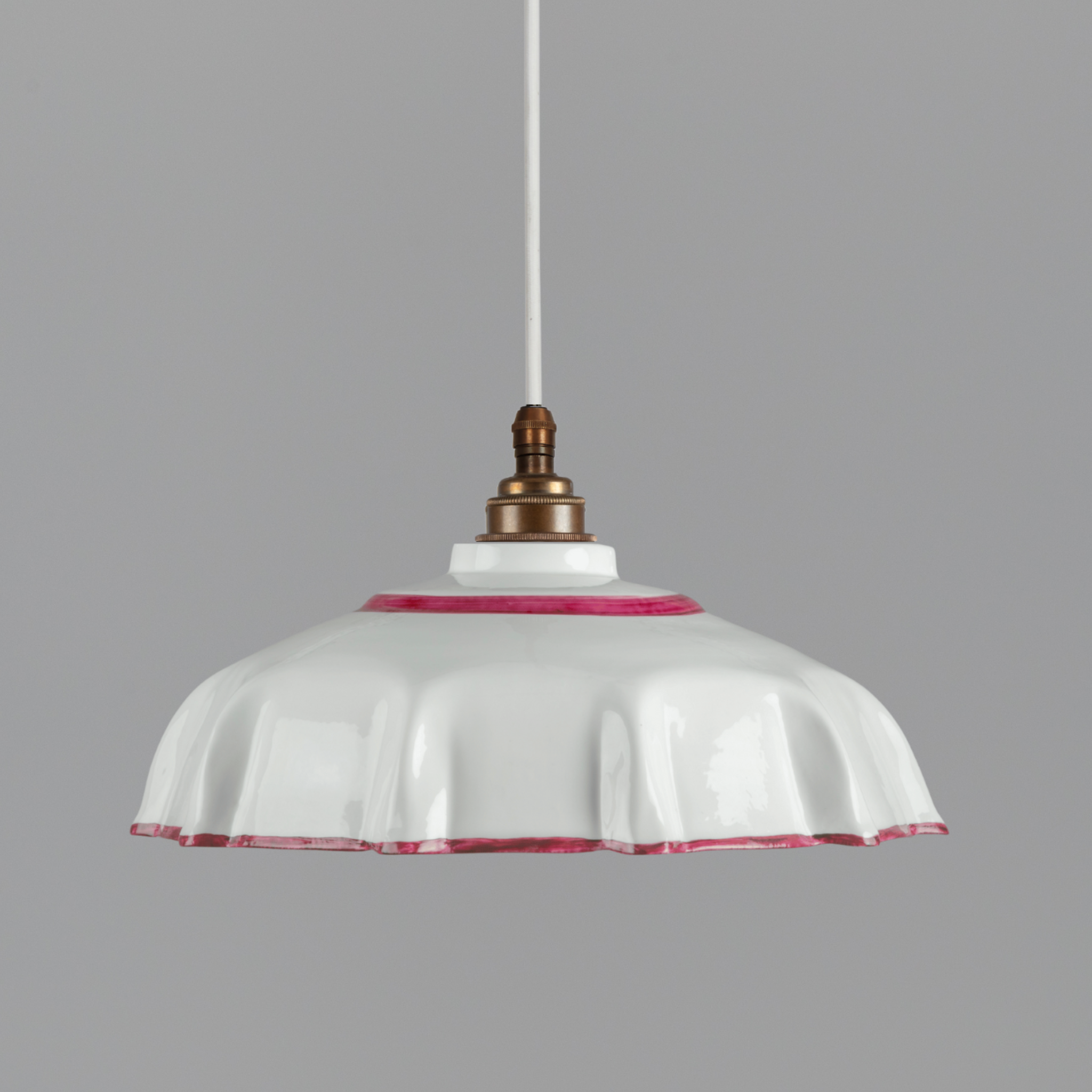 New Campbell Claret Hand-painted Trim Pendant